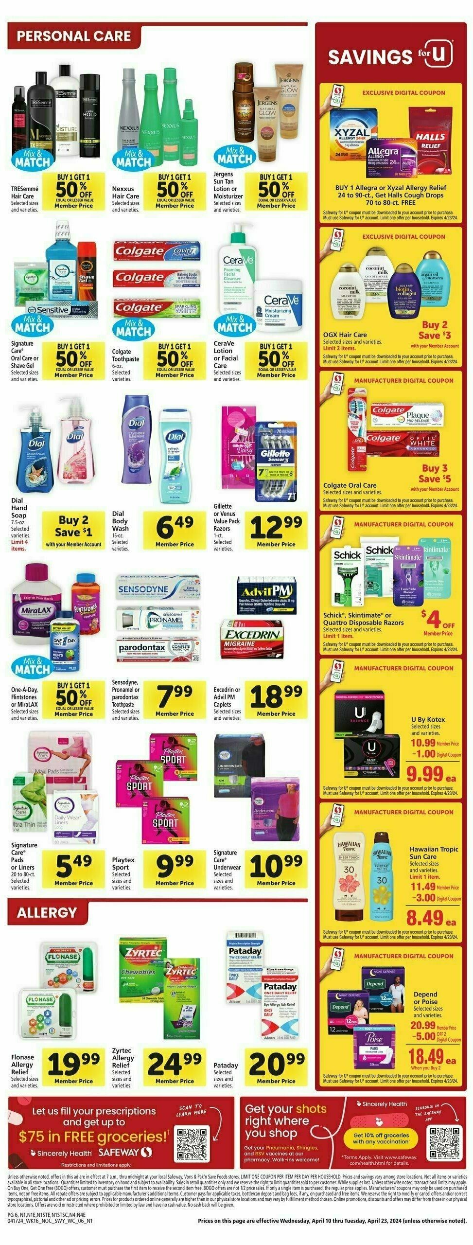 Safeway Weekly Ad from April 17