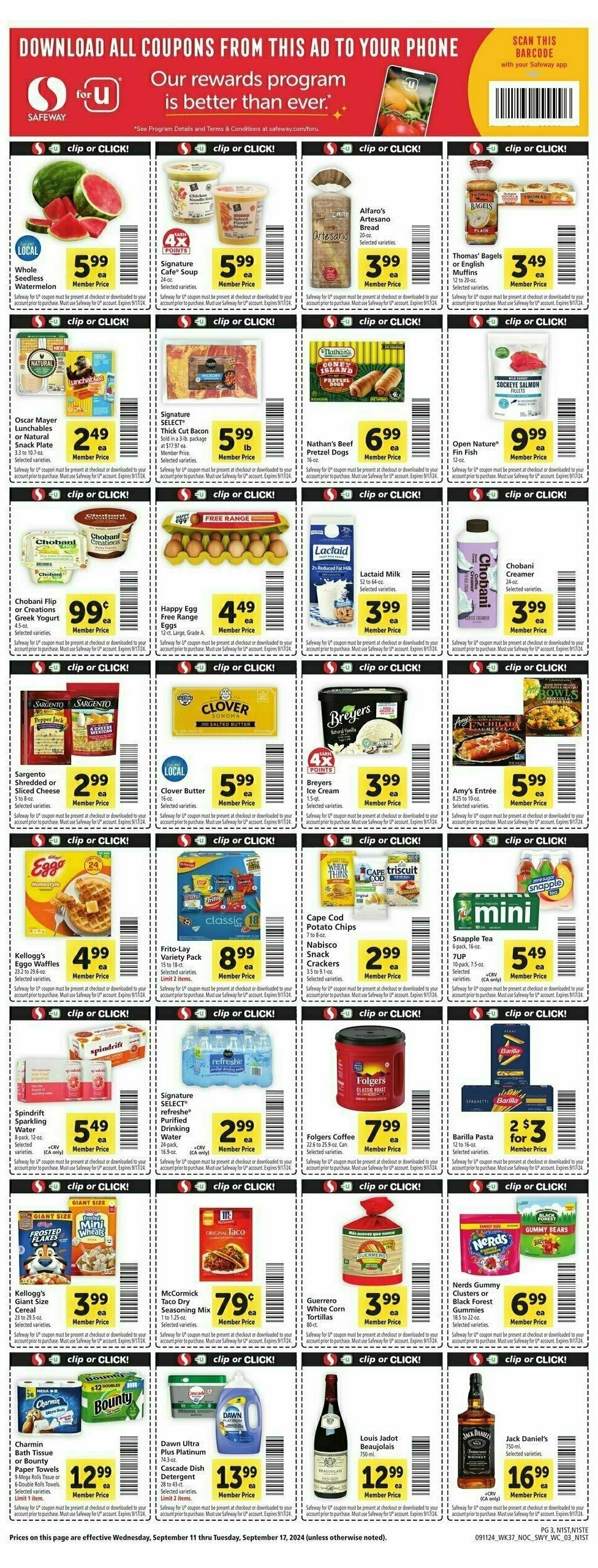 Safeway Weekly Ad from September 11