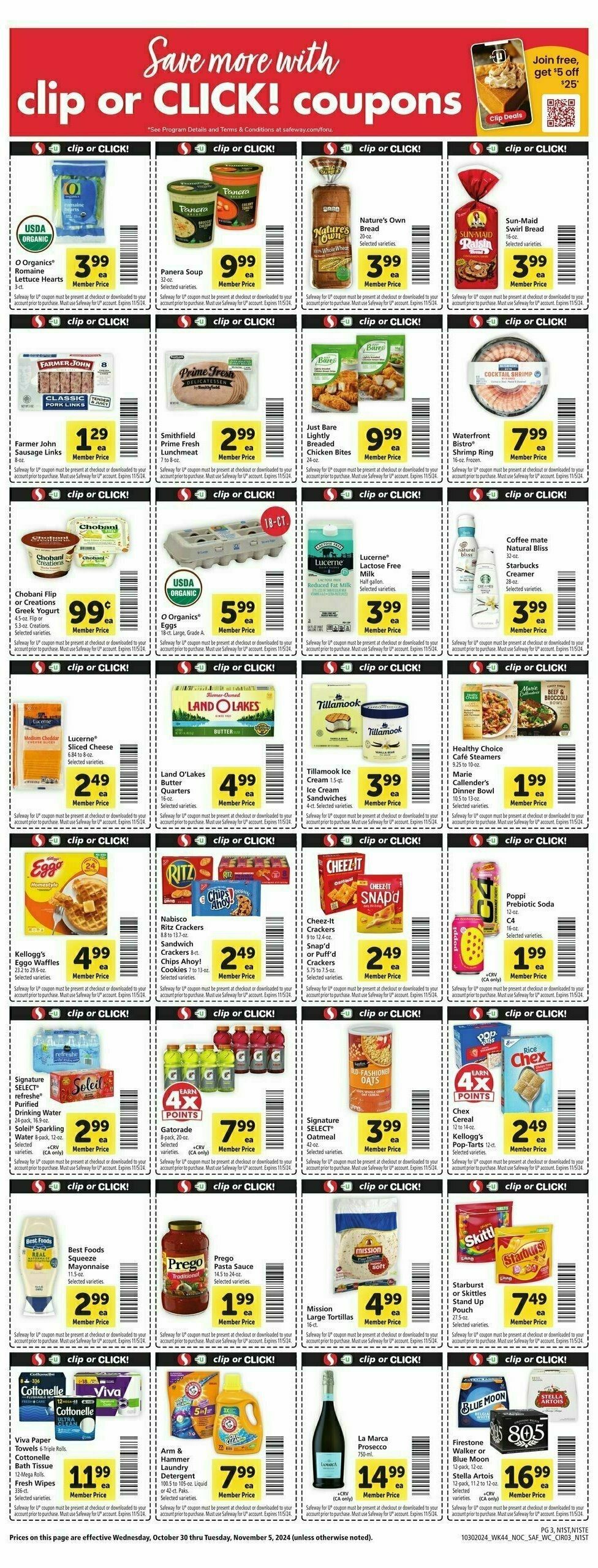 Safeway Weekly Ad from October 30