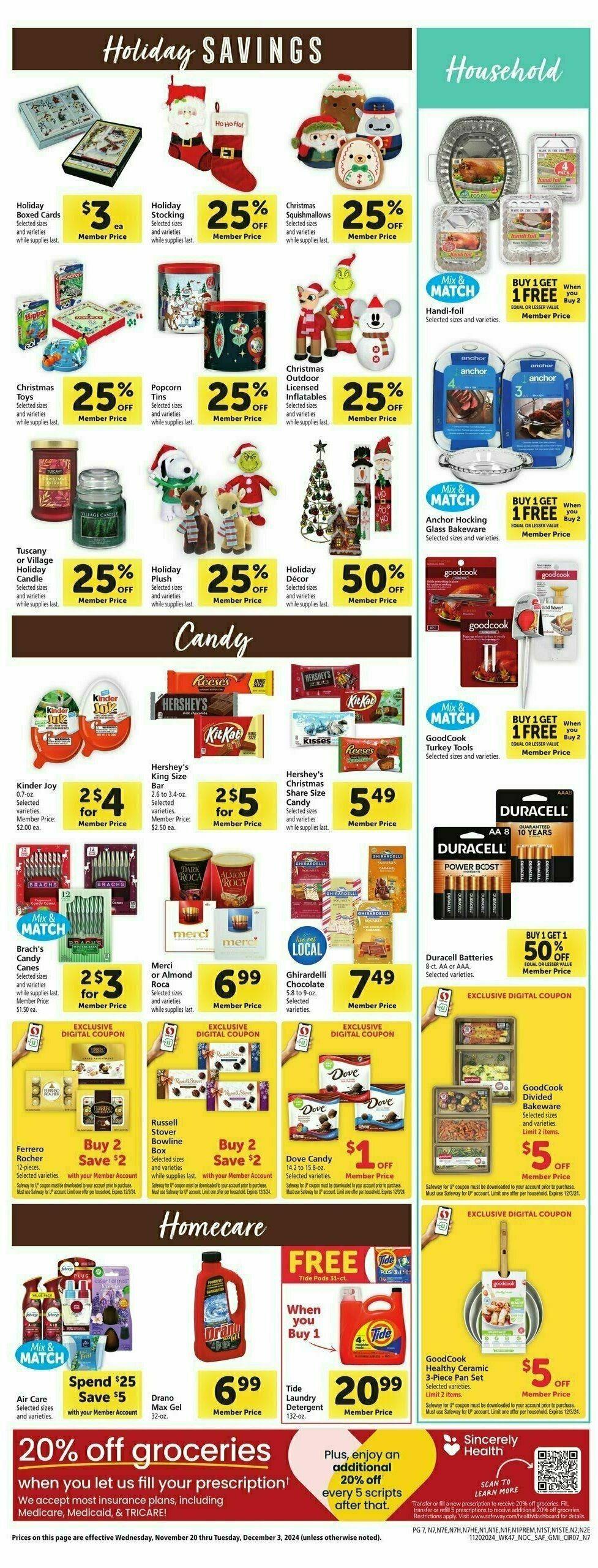 Safeway Weekly Ad from November 20