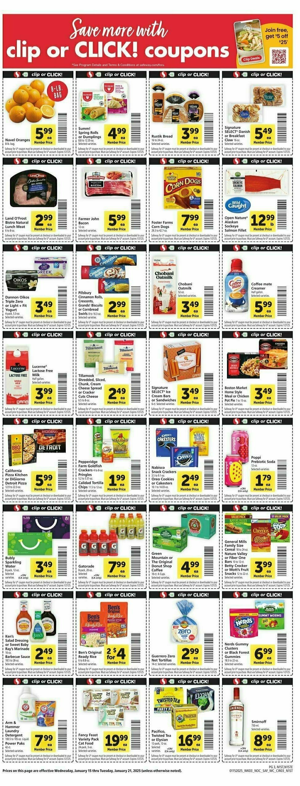 Safeway Weekly Ad from January 15