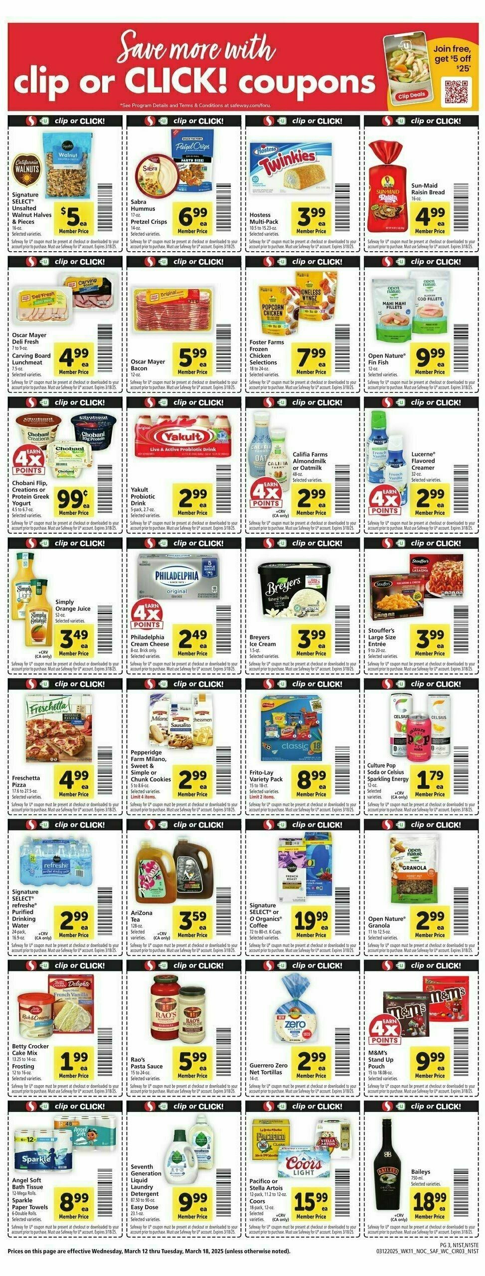 Safeway Weekly Ad from March 12
