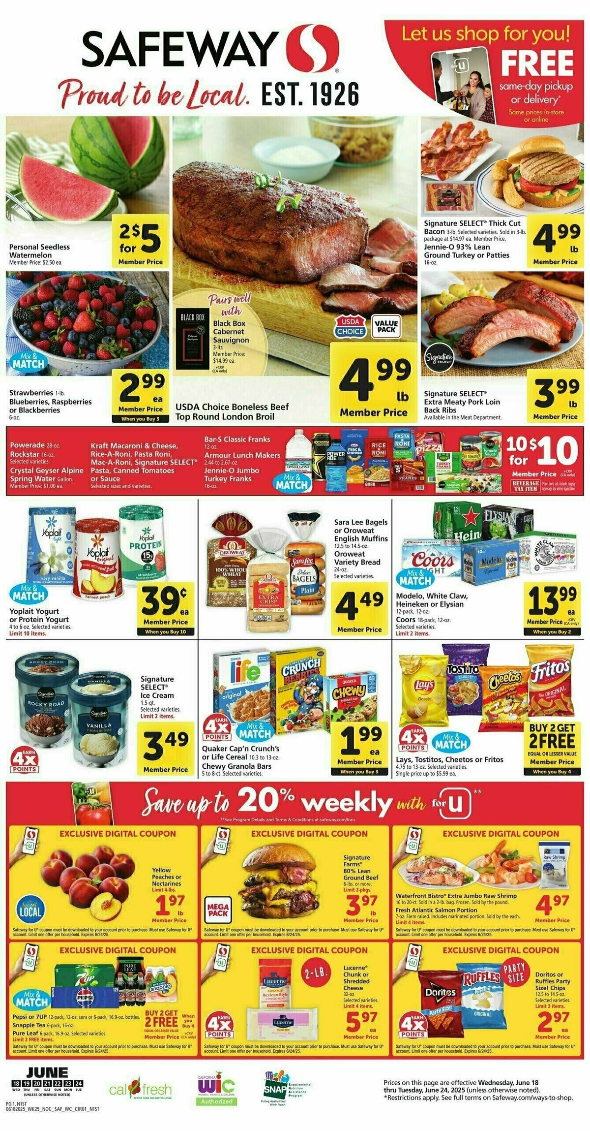 Safeway Weekly Ad from June 18
