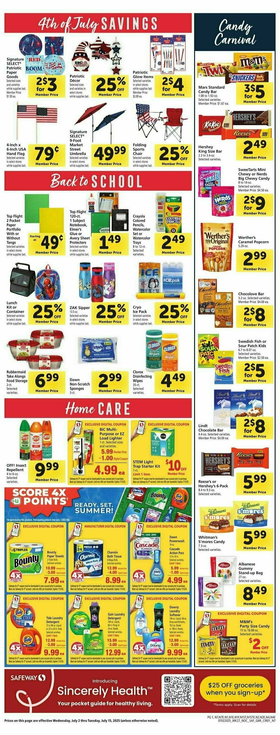 Safeway Weekly Ad from July 2