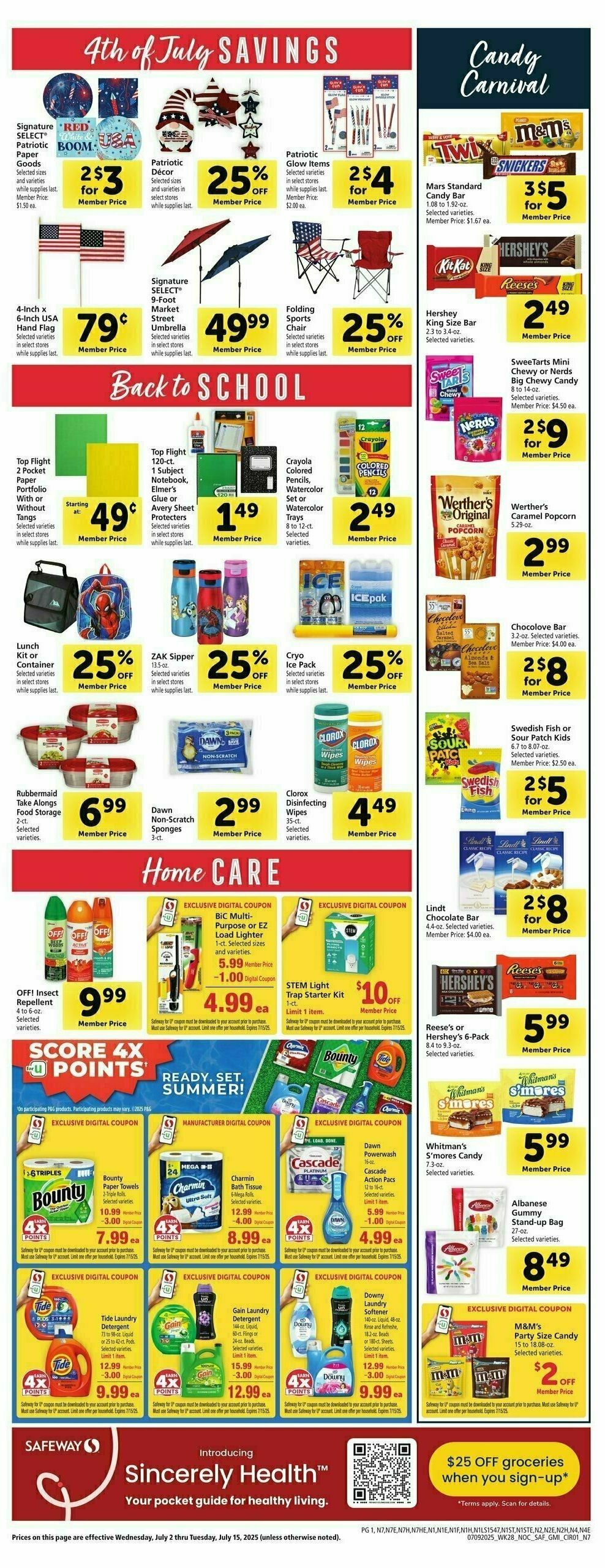 Safeway Weekly Ad from July 9