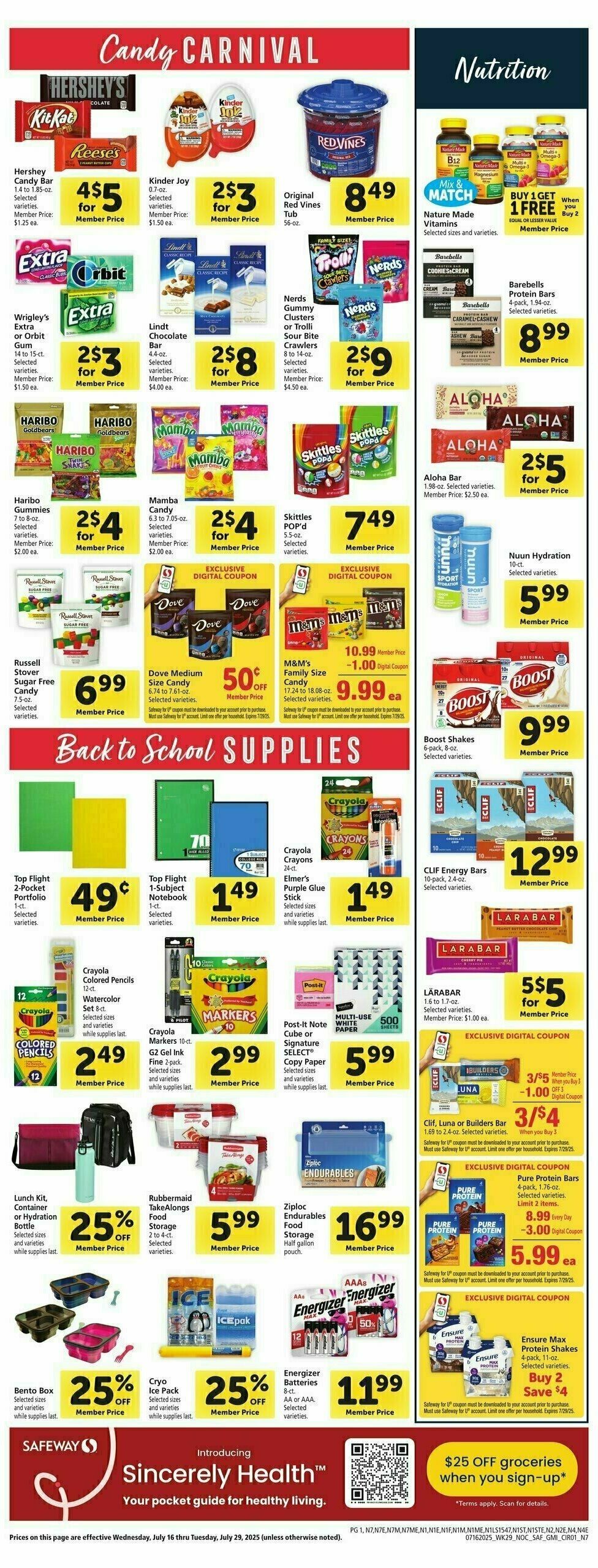 Safeway Weekly Ad from July 16