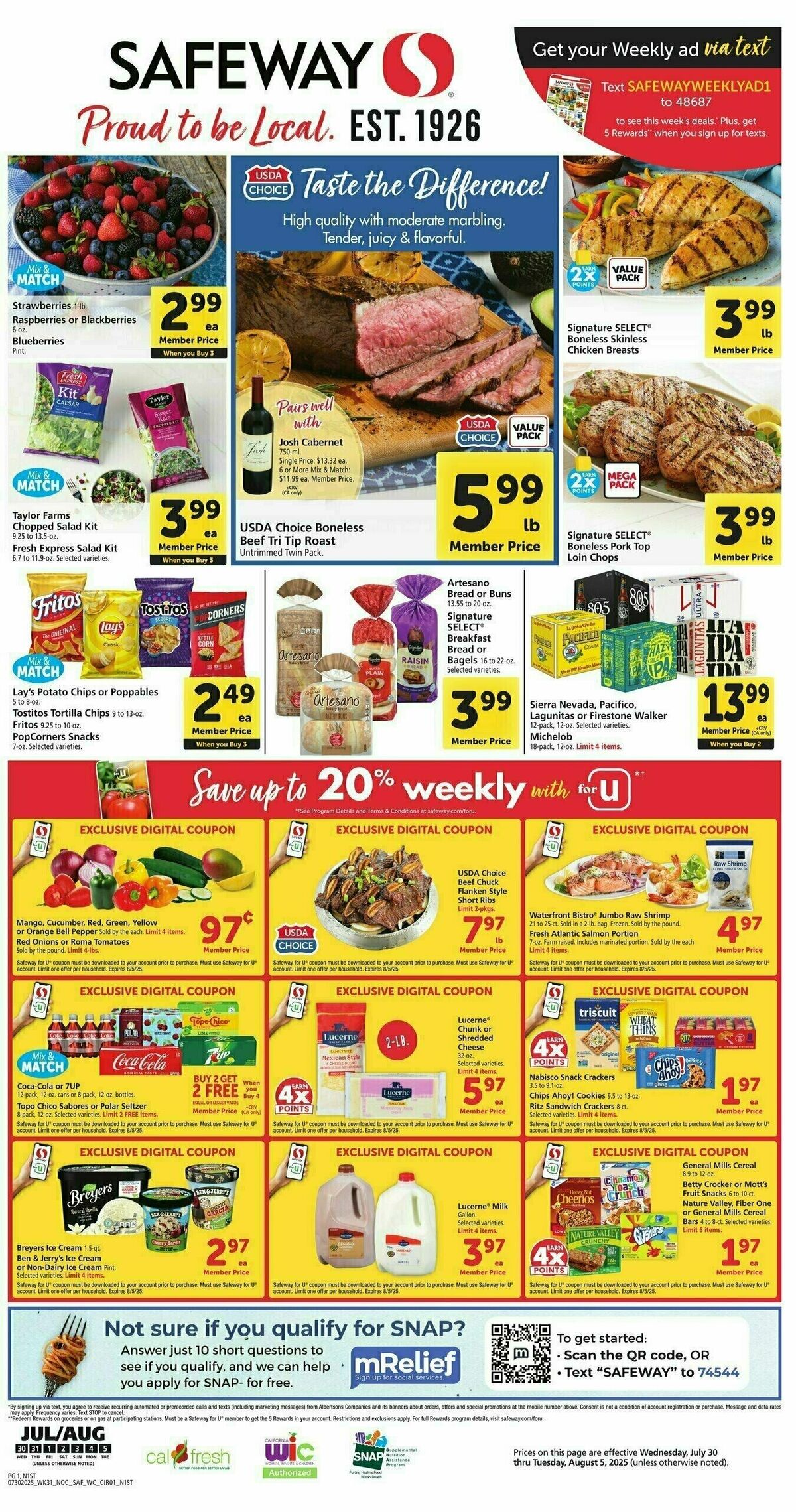 Safeway Weekly Ad from July 30