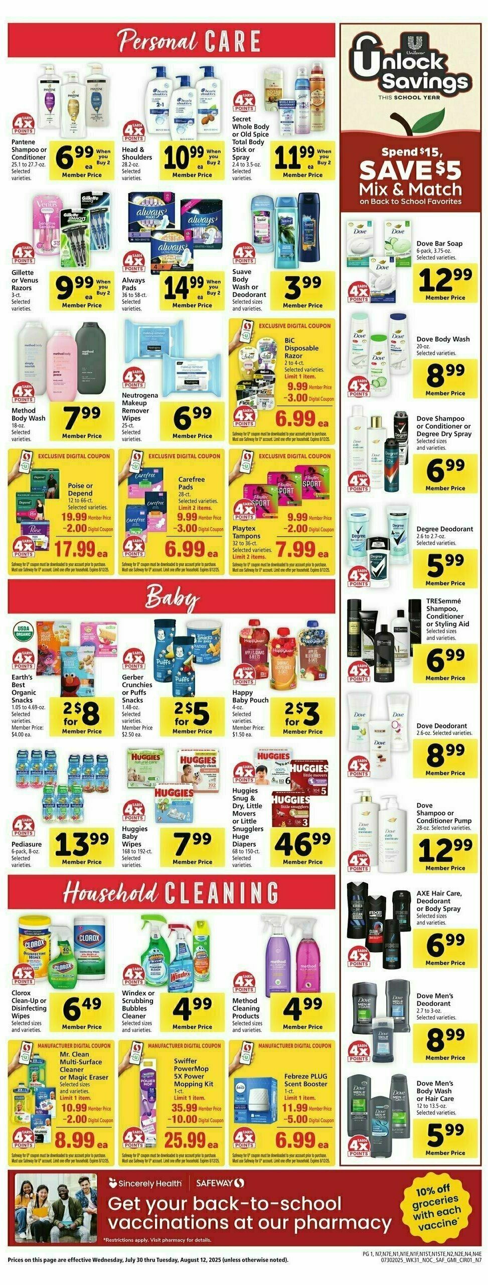 Safeway Weekly Ad from July 30