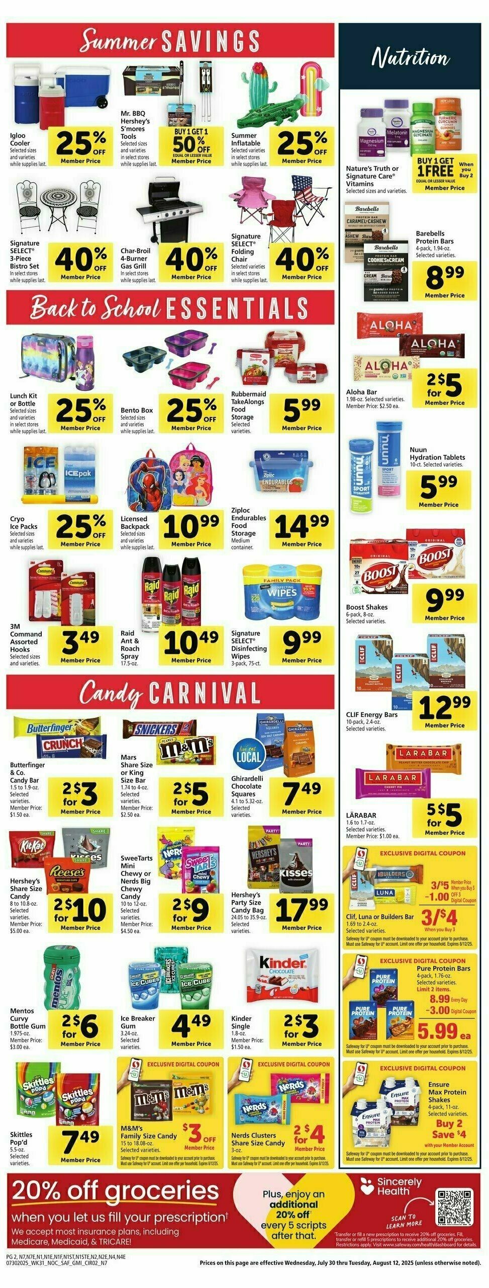 Safeway Weekly Ad from July 30