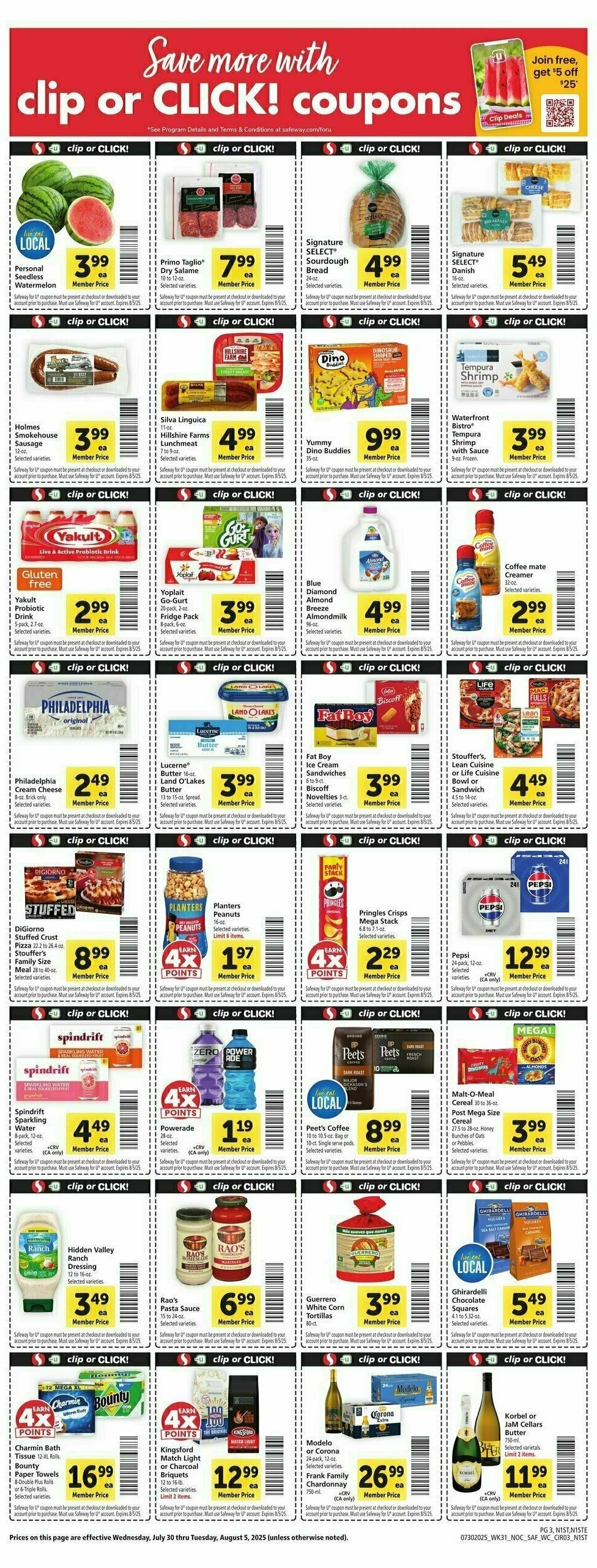 Safeway Weekly Ad from July 30