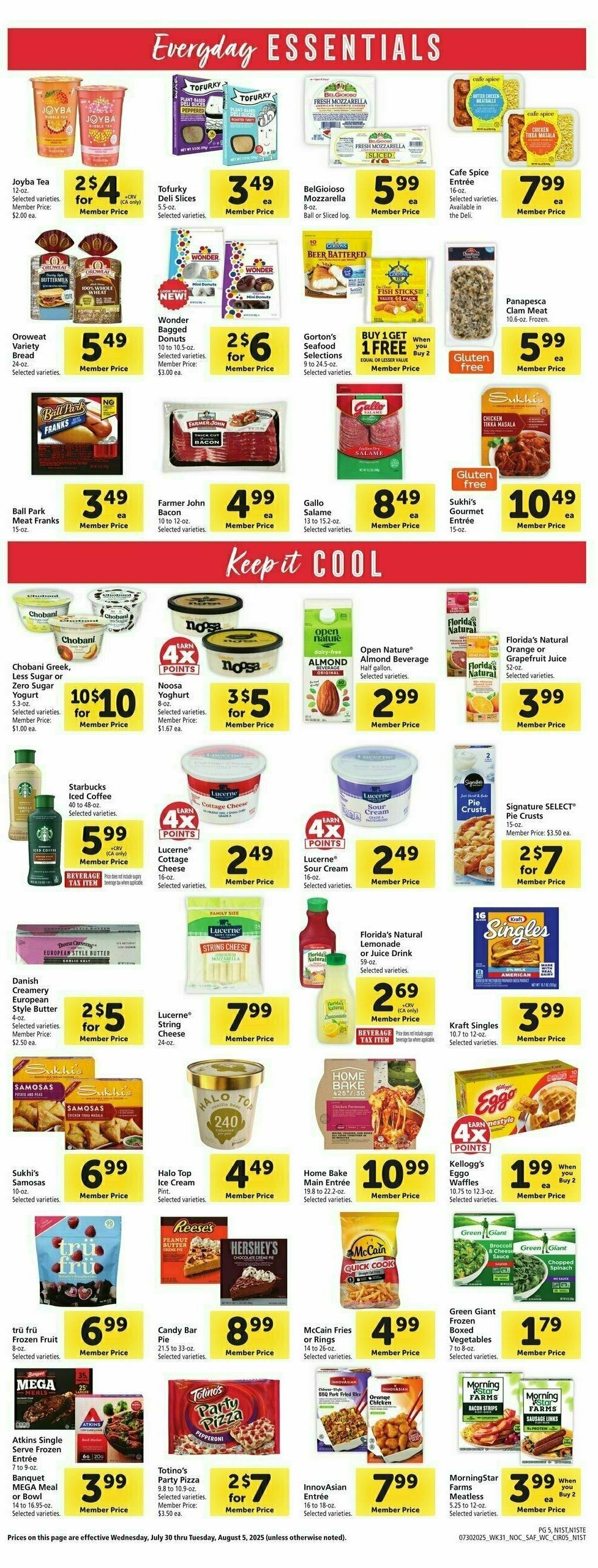 Safeway Weekly Ad from July 30