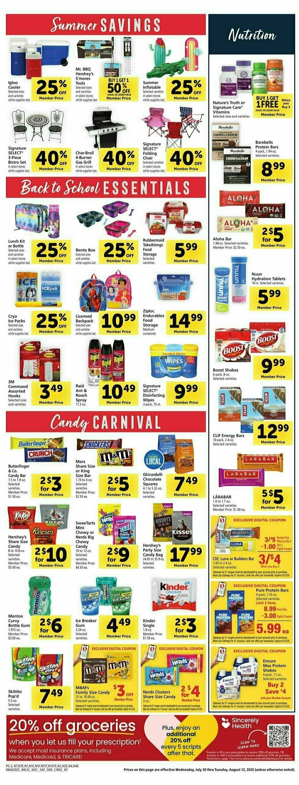Safeway Weekly Ad from August 6
