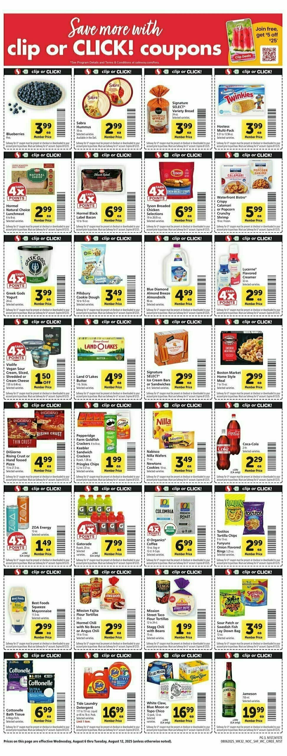 Safeway Weekly Ad from August 6