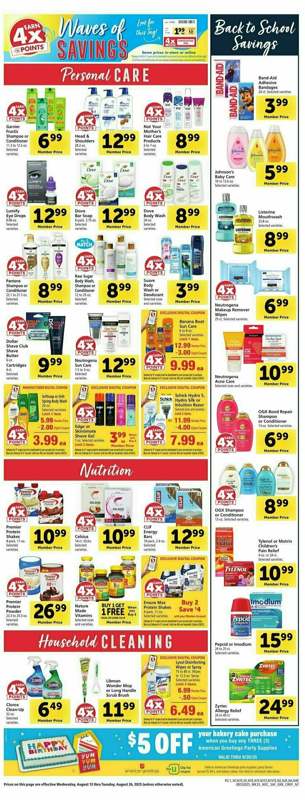 Safeway Weekly Ad from August 13