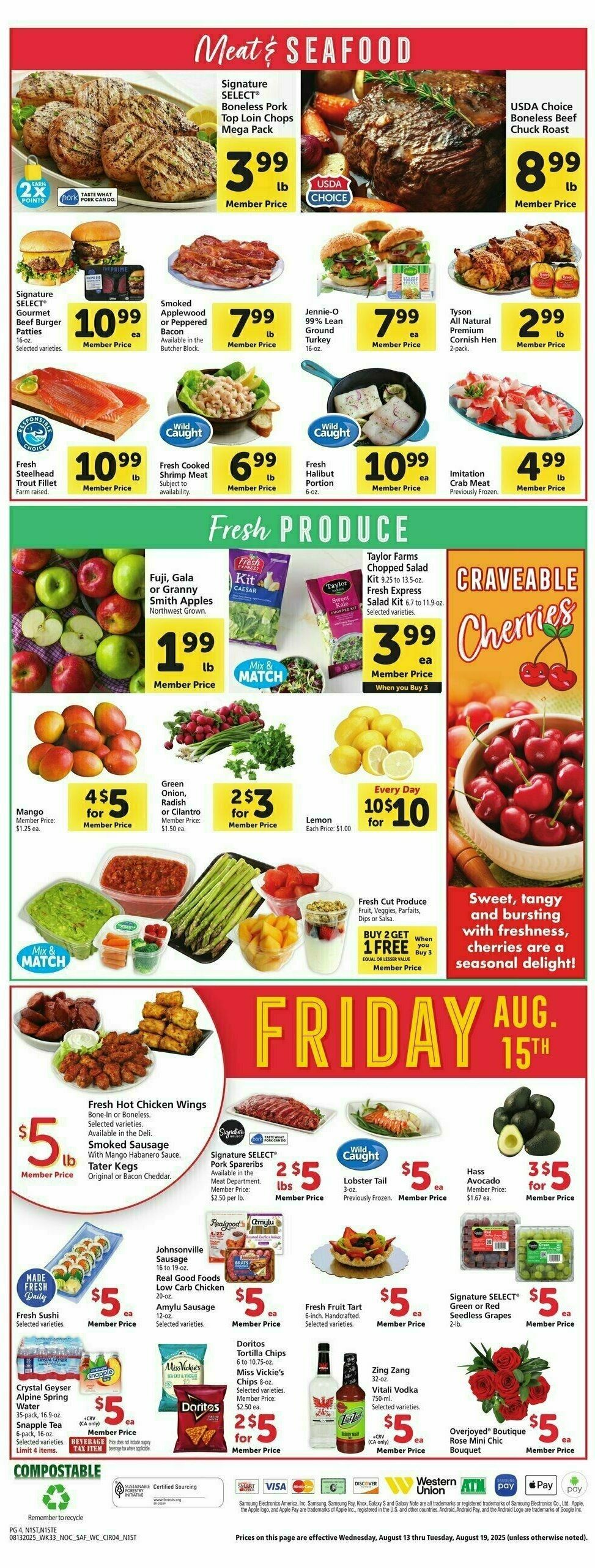 Safeway Weekly Ad from August 13