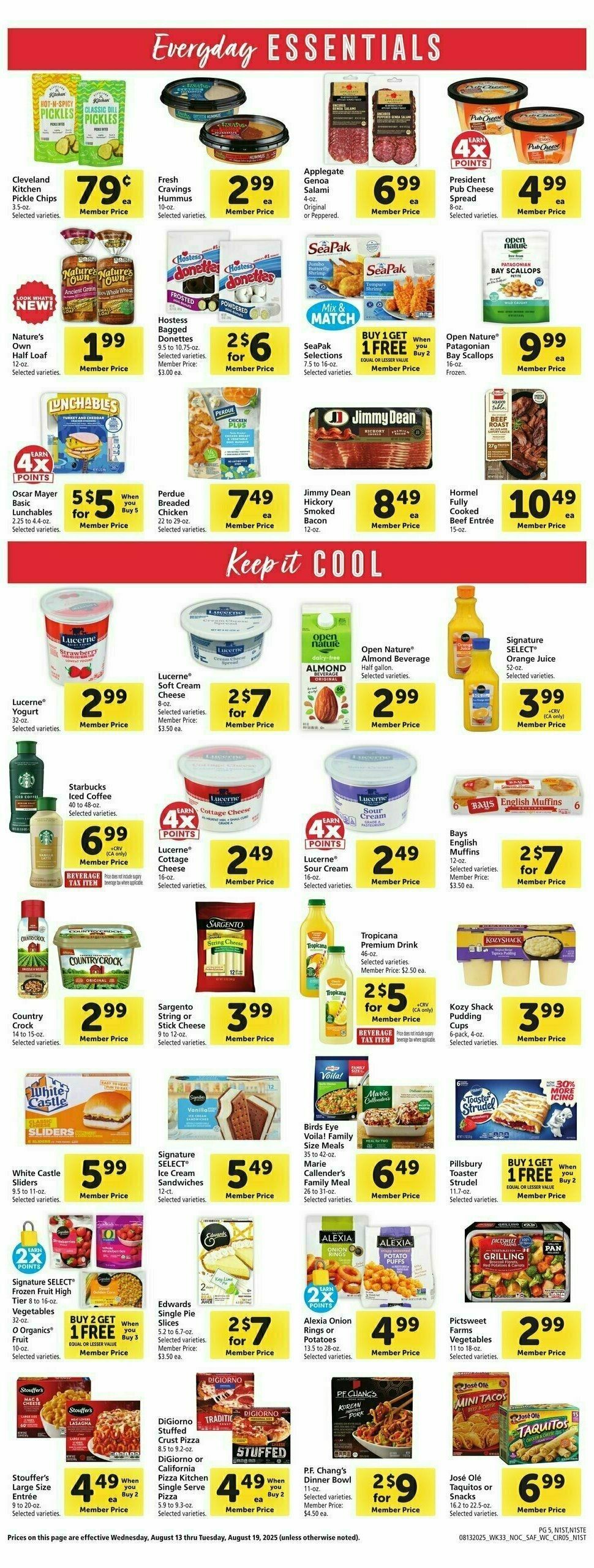 Safeway Weekly Ad from August 13