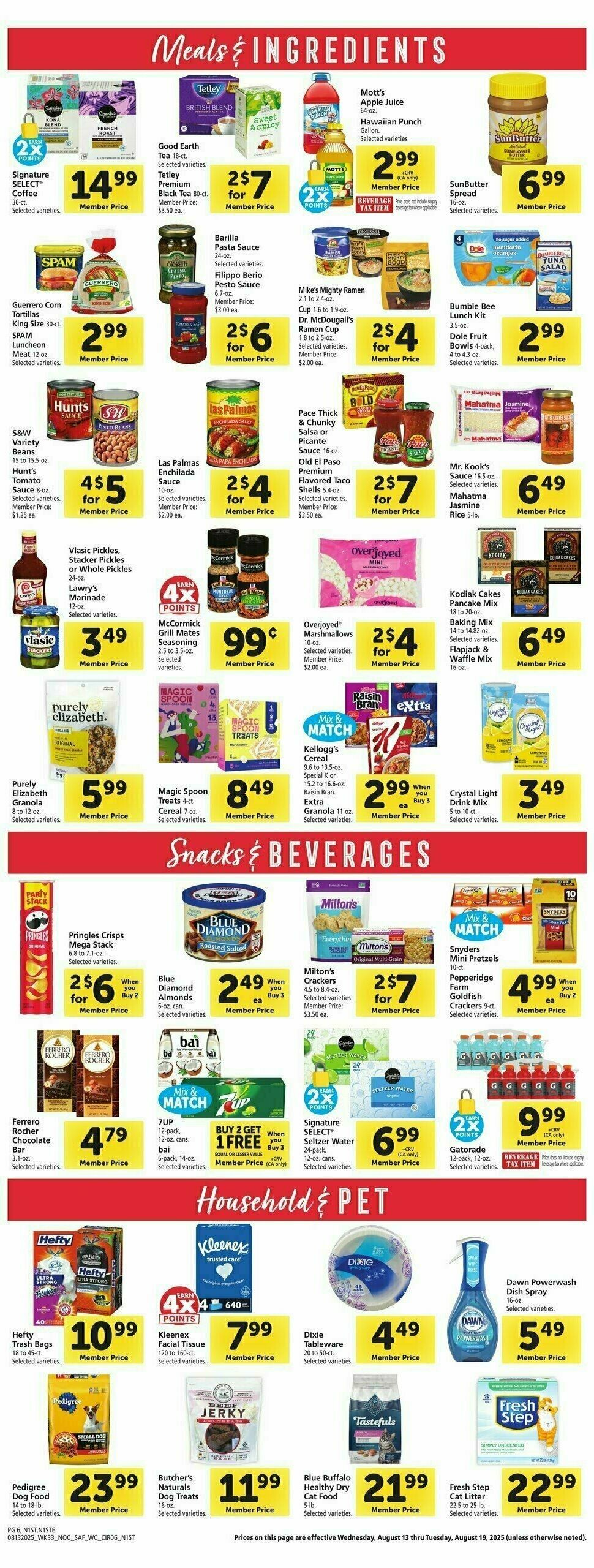 Safeway Weekly Ad from August 13