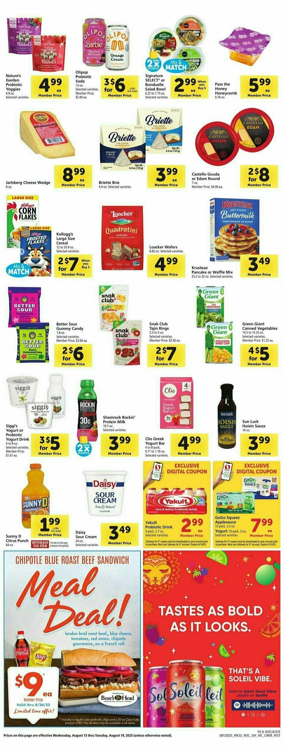 Safeway Weekly Ad from August 13