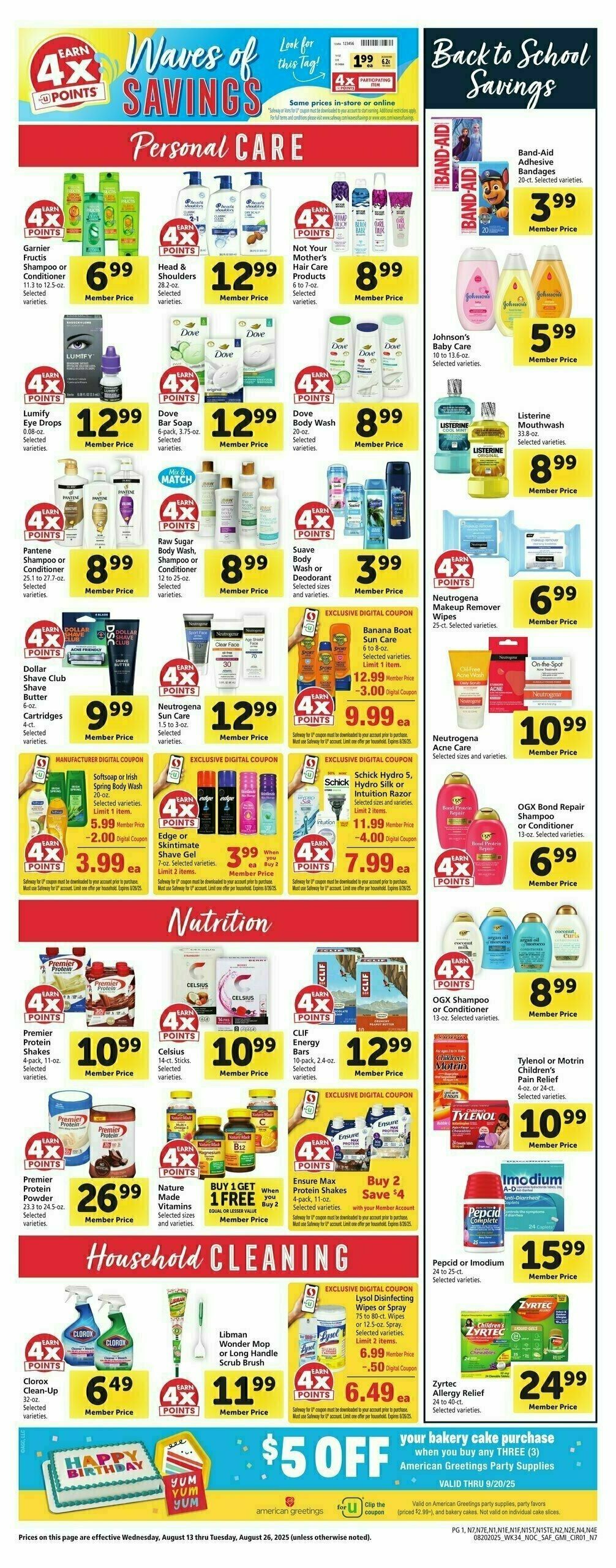 Safeway Weekly Ad from August 20