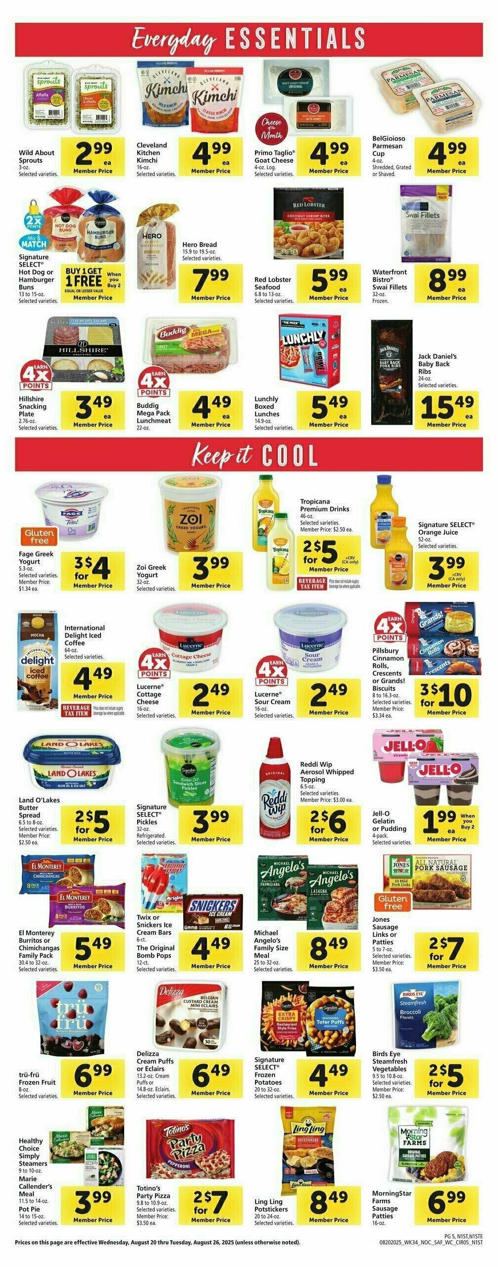 Safeway Weekly Ad from August 20