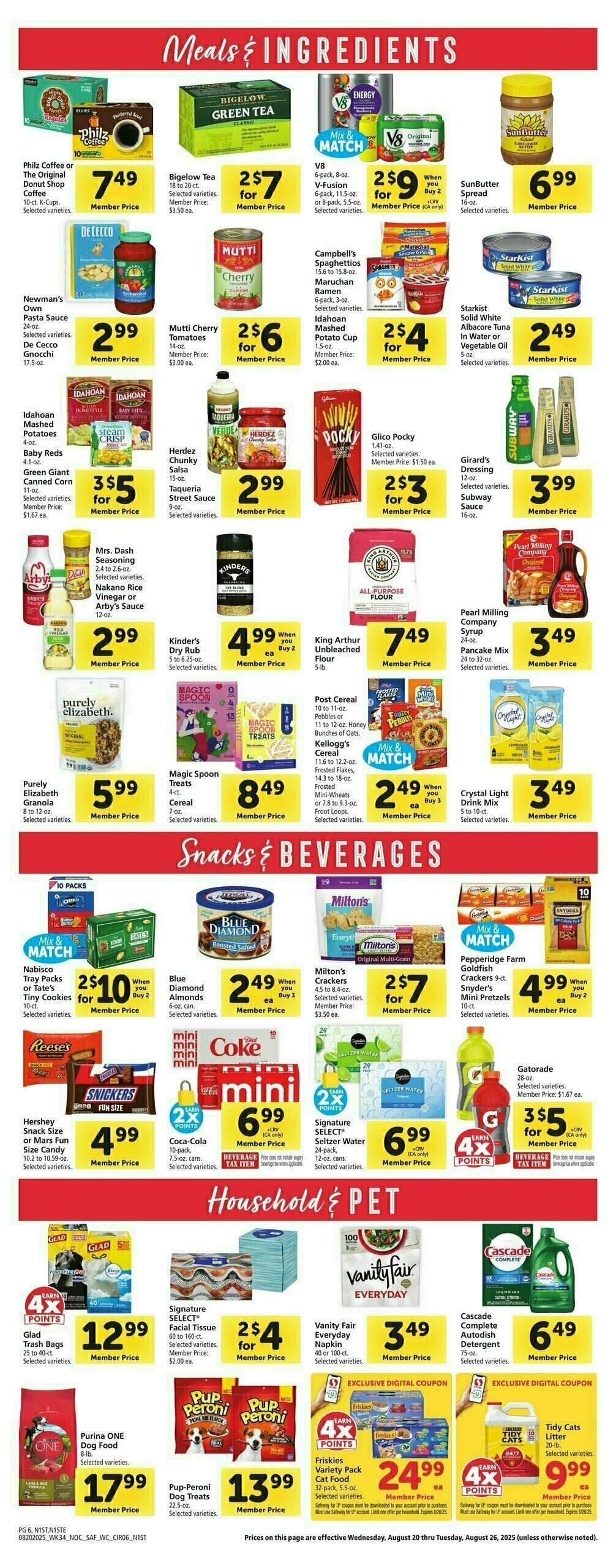 Safeway Weekly Ad from August 20