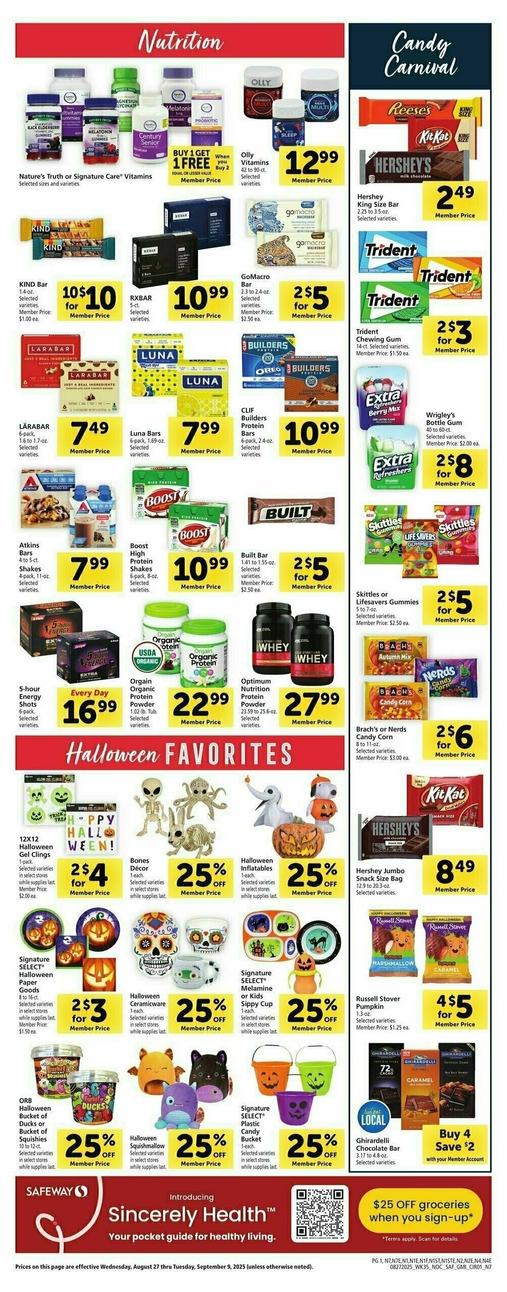Safeway Weekly Ad from August 27
