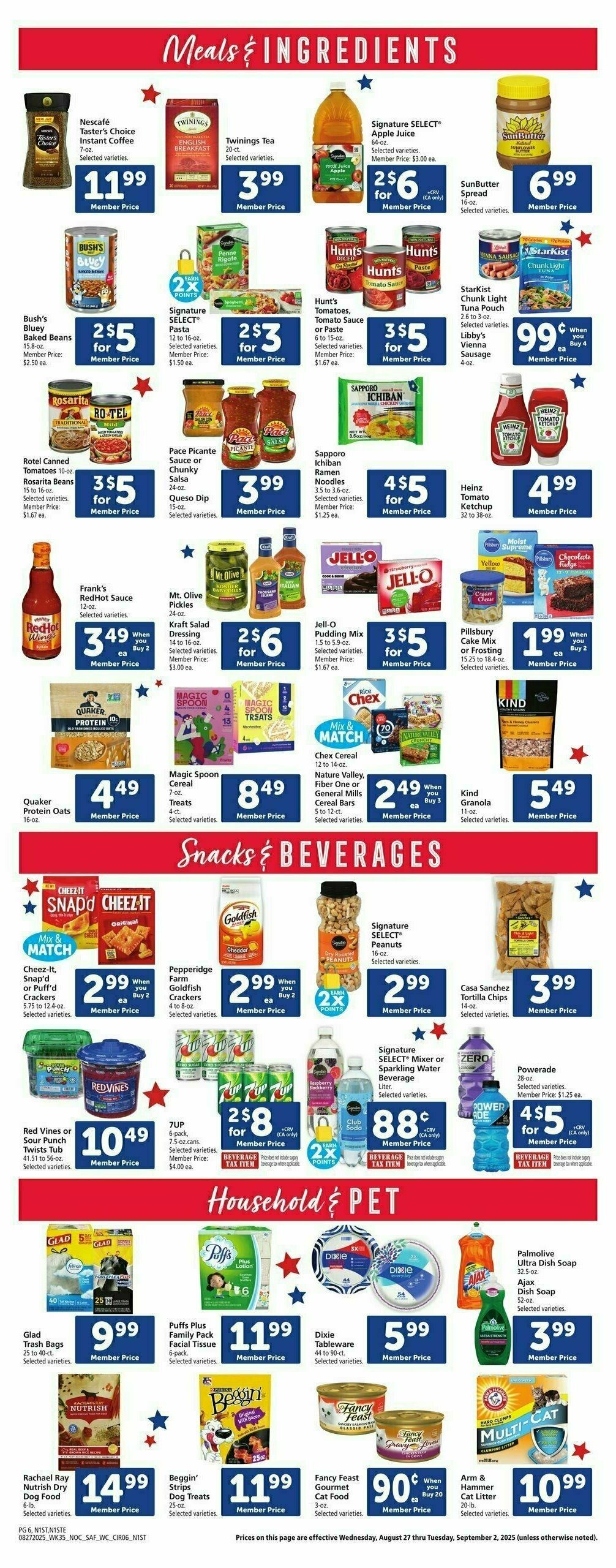 Safeway Weekly Ad from August 27