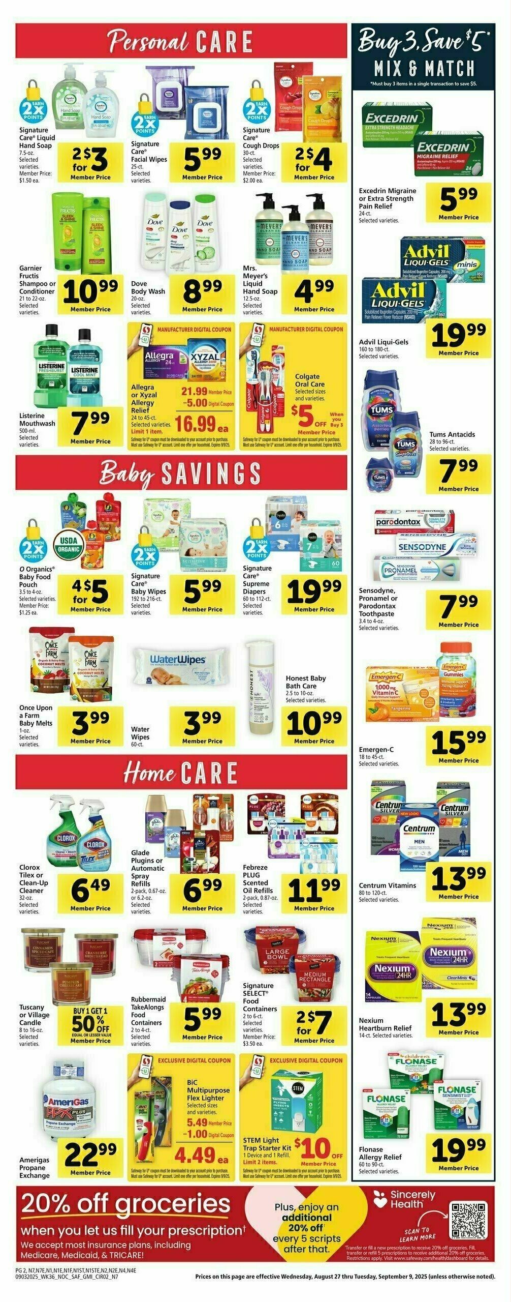 Safeway Weekly Ad from September 3