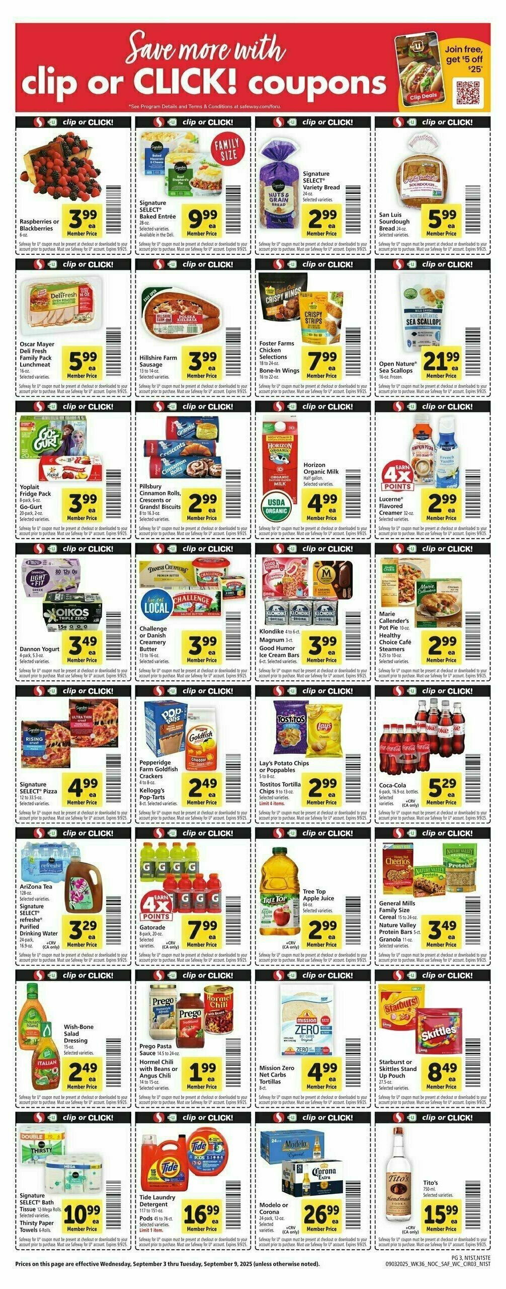 Safeway Weekly Ad from September 3