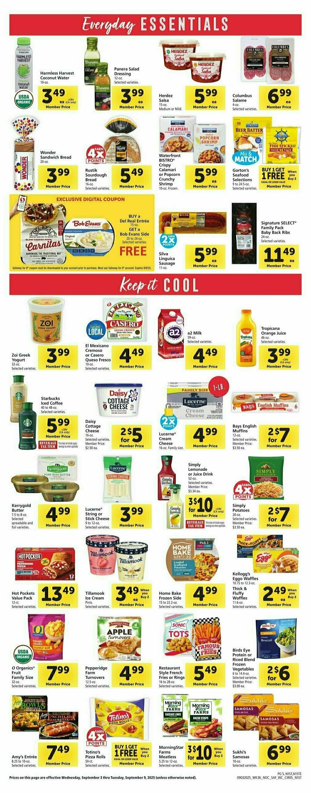 Safeway Weekly Ad from September 3