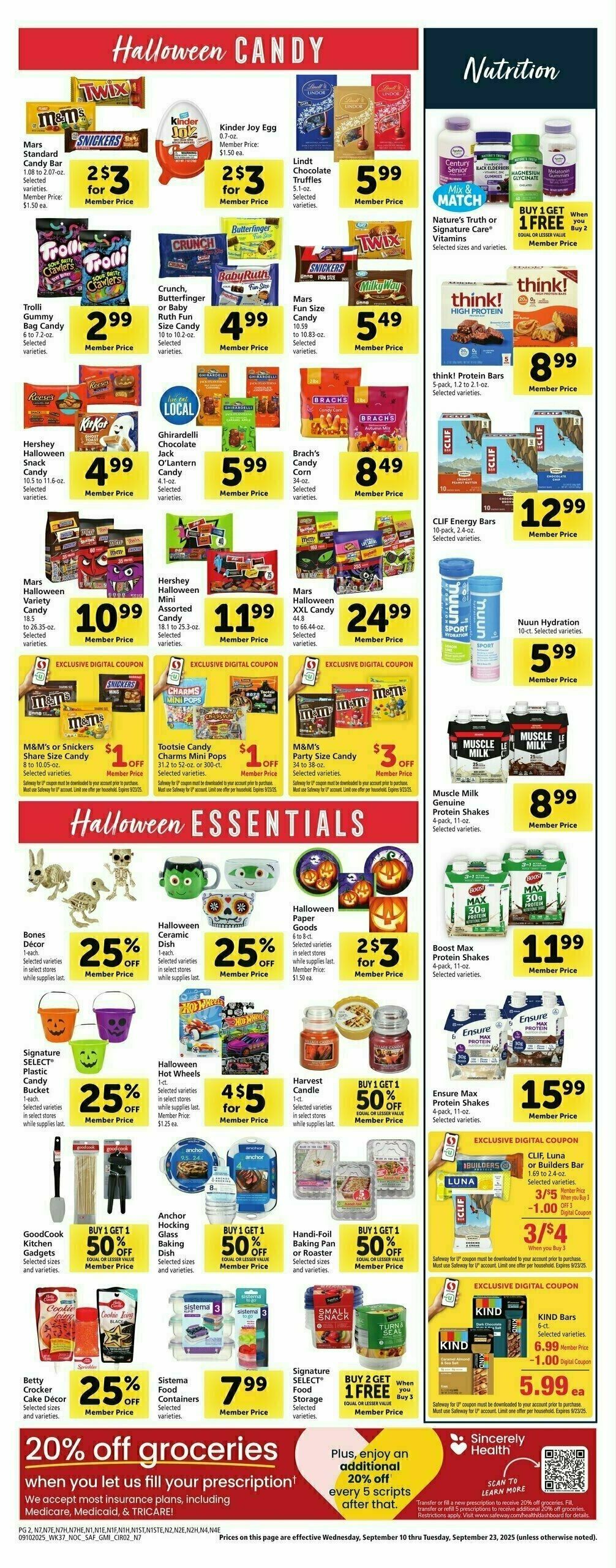 Safeway Weekly Ad from September 10