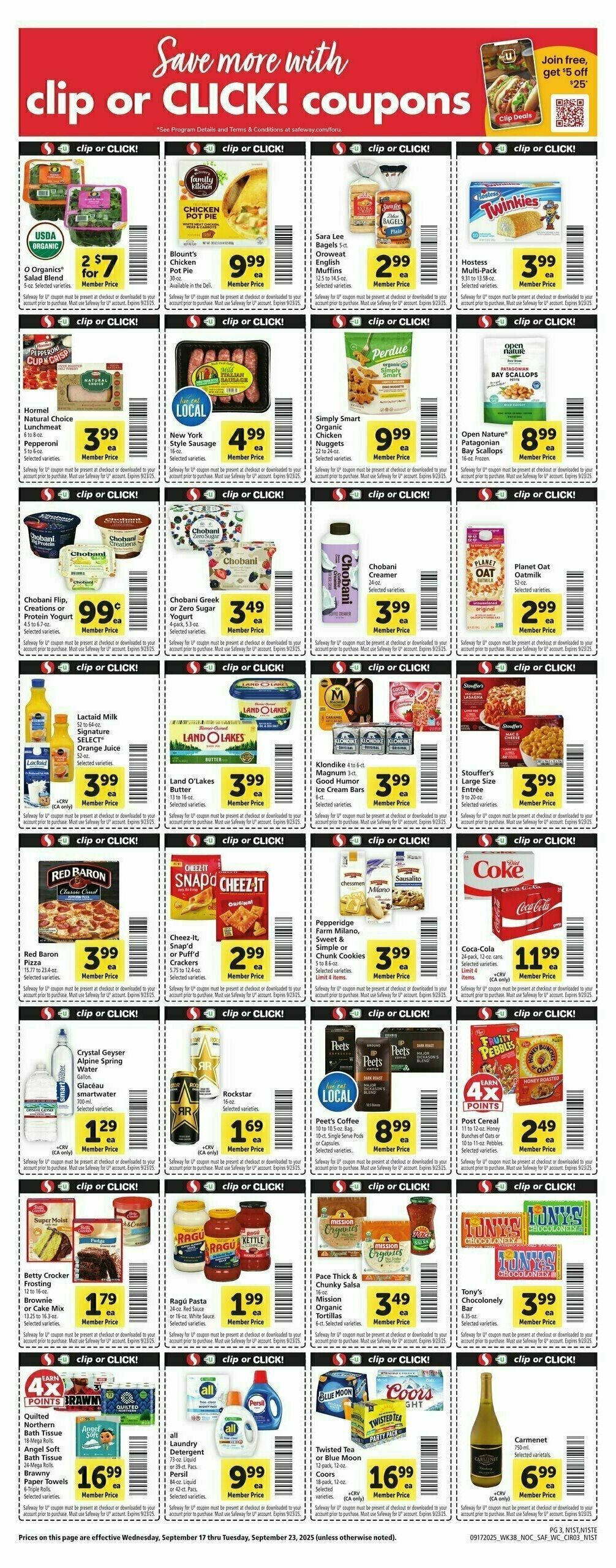 Safeway Weekly Ad from September 17