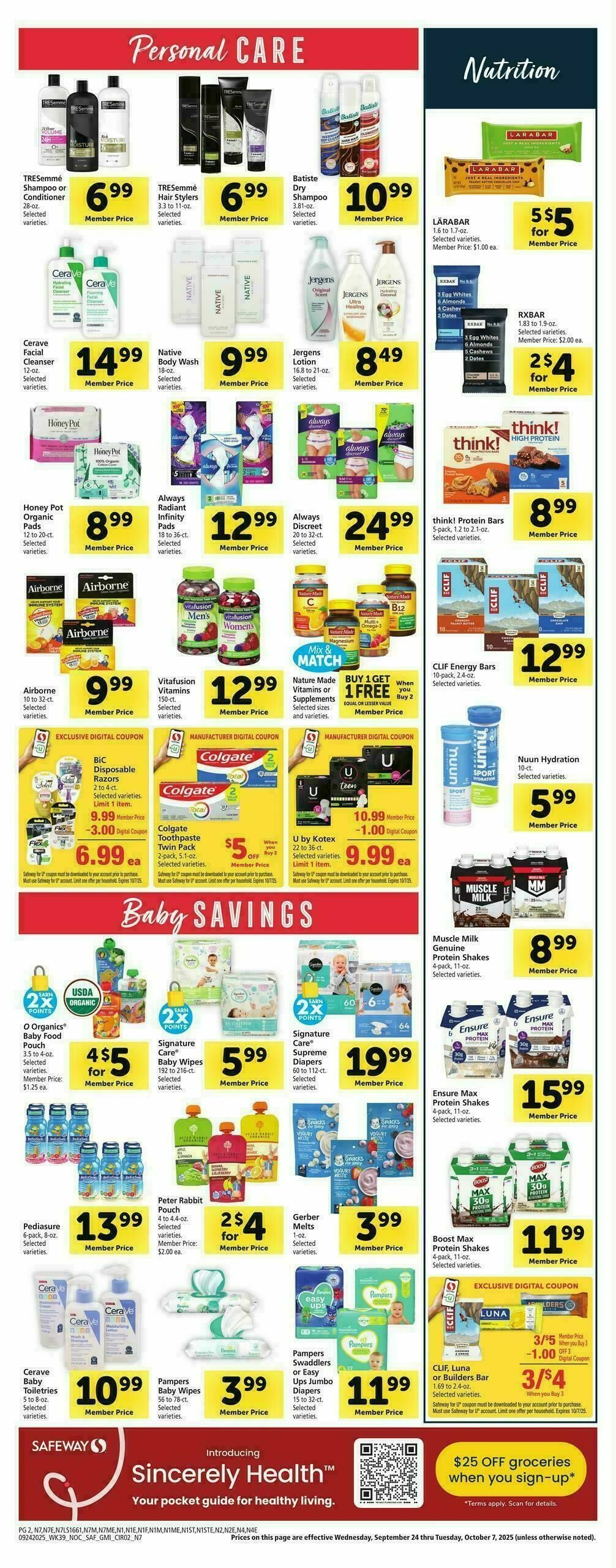 Safeway Weekly Ad from September 24
