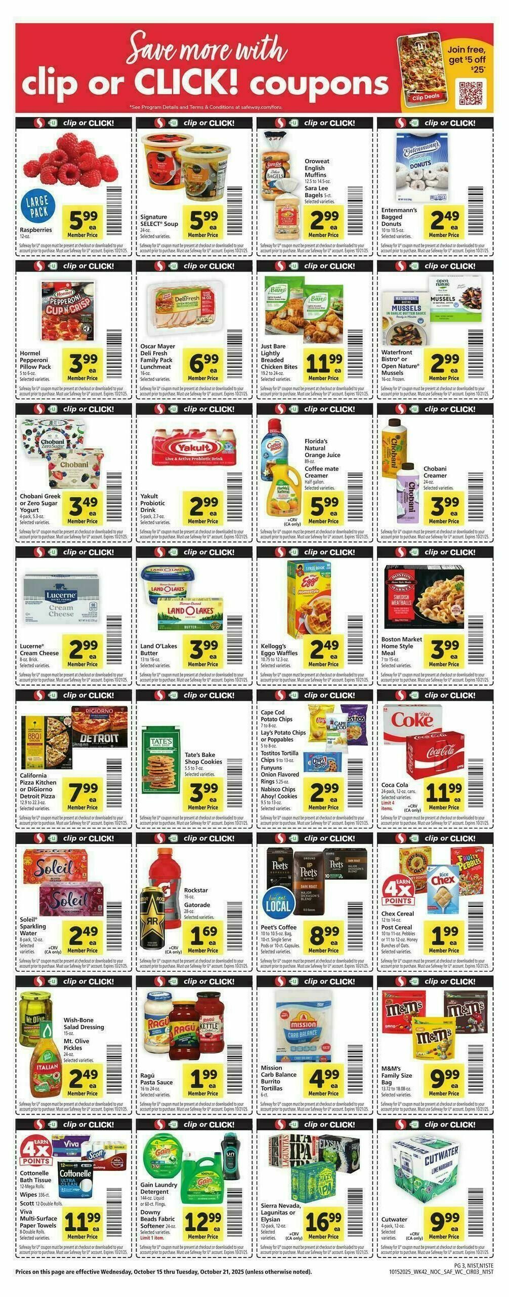Safeway Weekly Ad from October 15