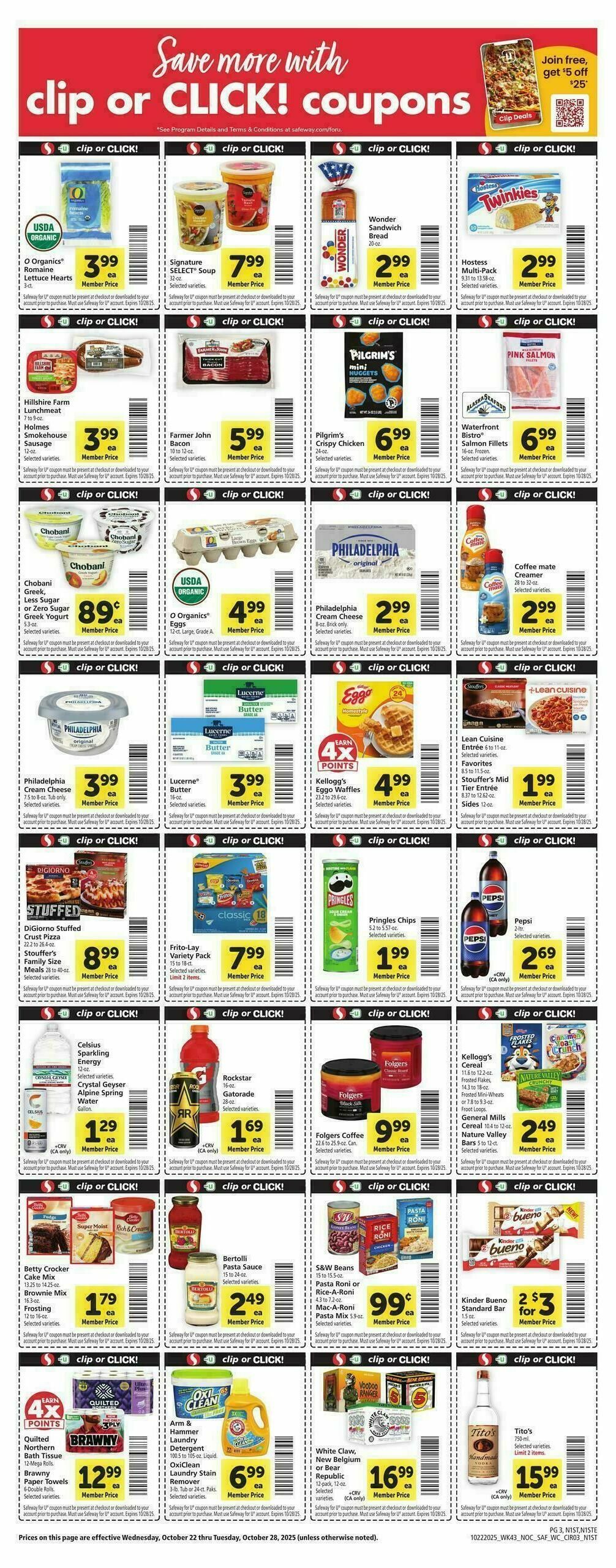 Safeway Weekly Ad from October 22