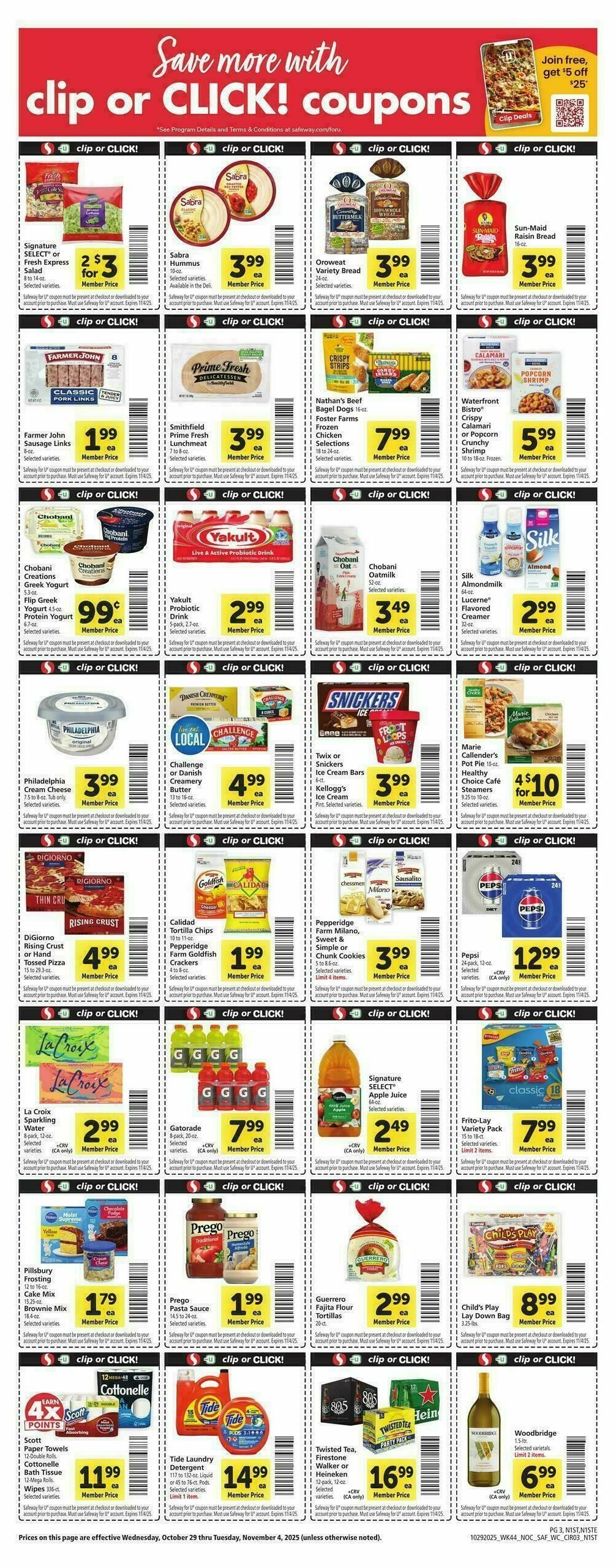 Safeway Weekly Ad from October 29