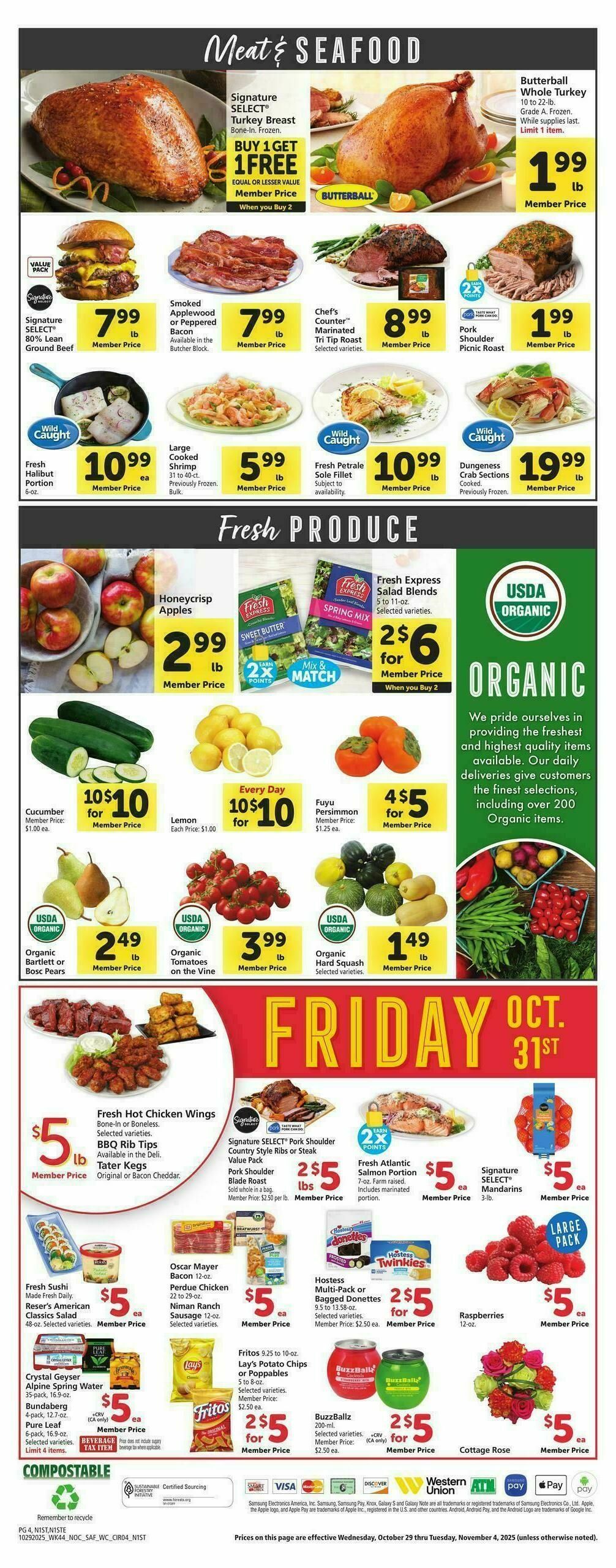 Safeway Weekly Ad from October 29
