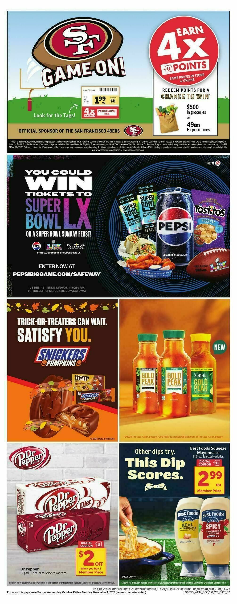Safeway Weekly Ad from October 29