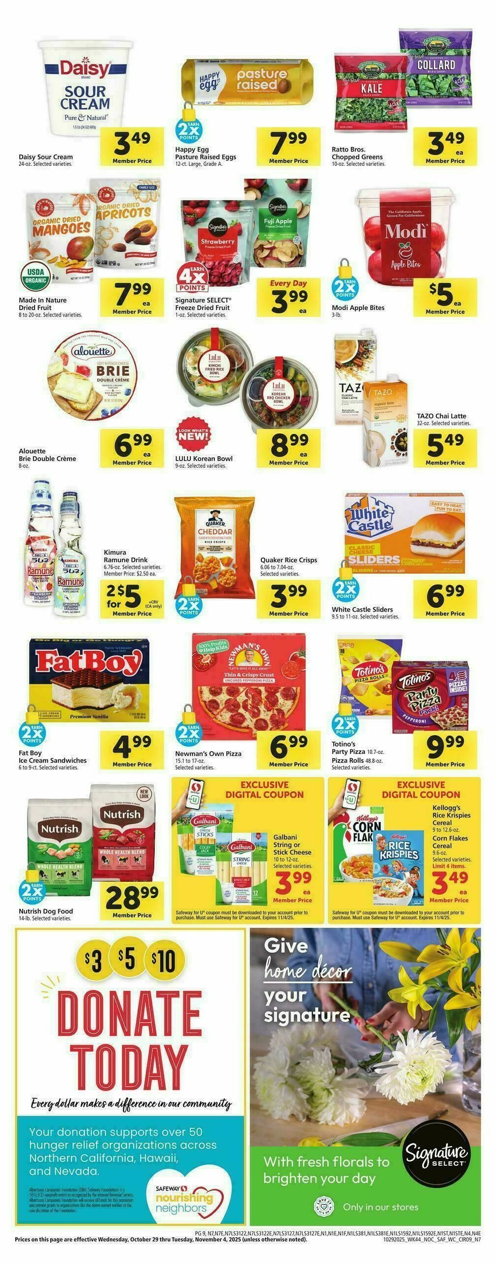 Safeway Weekly Ad from October 29