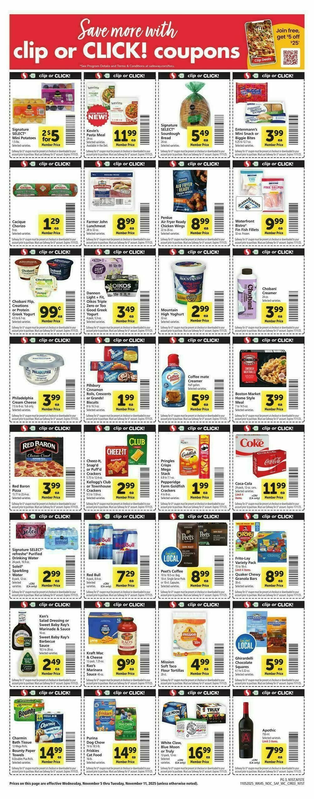 Safeway Weekly Ad from November 5