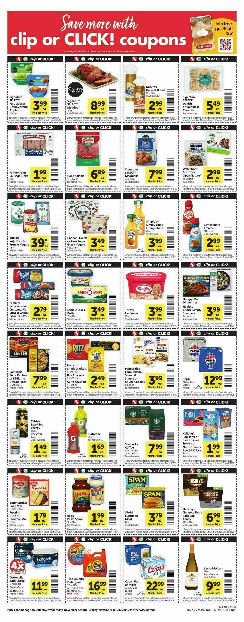 Safeway Weekly Ad from November 12