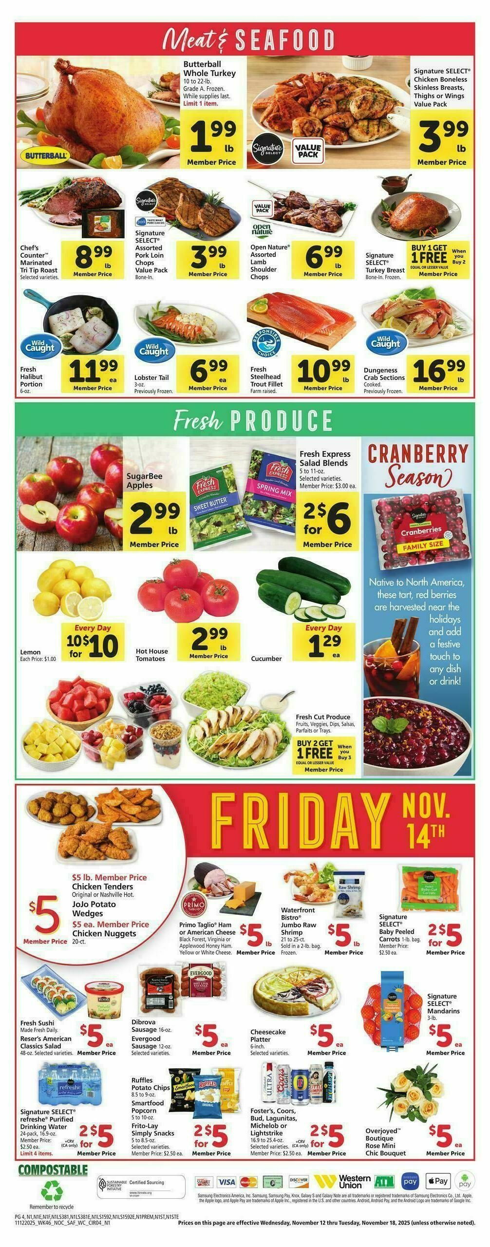 Safeway Weekly Ad from November 12
