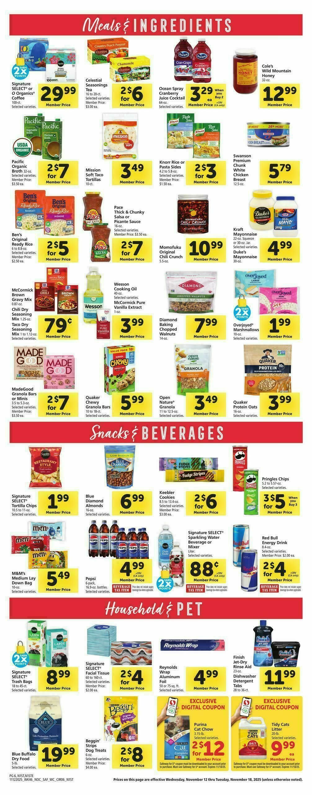 Safeway Weekly Ad from November 12
