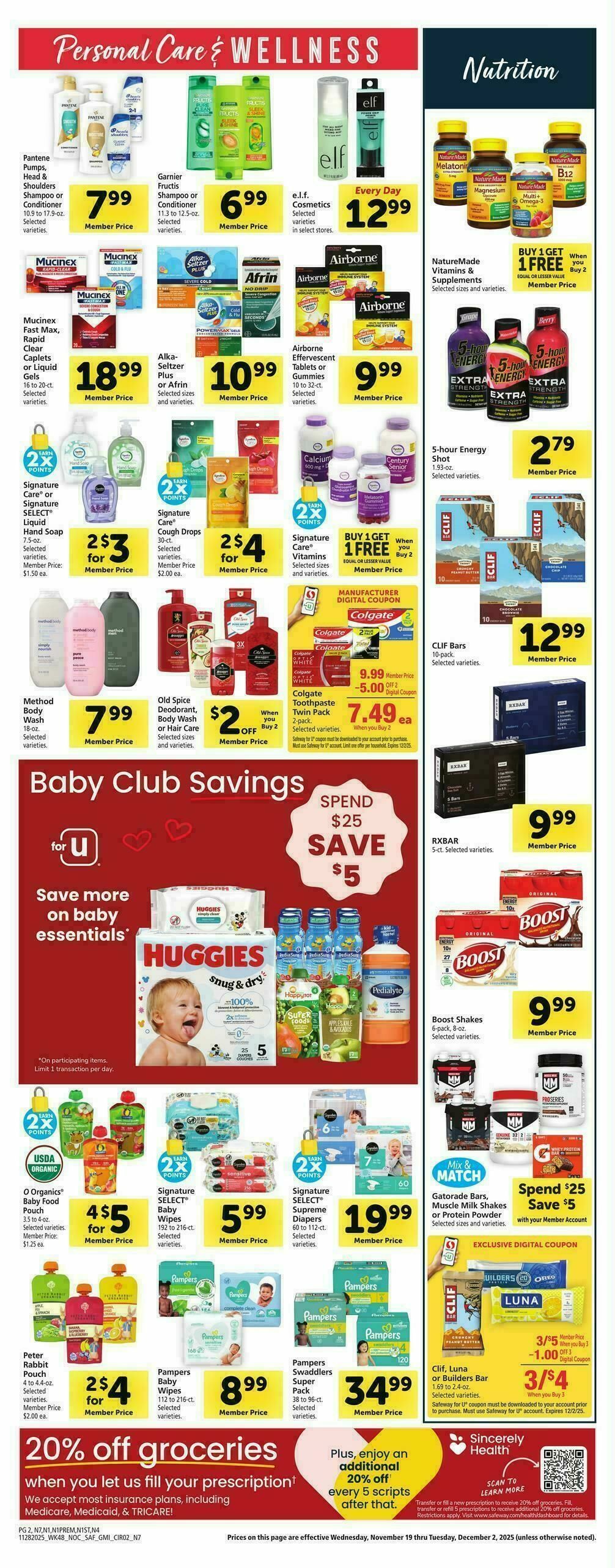 Safeway Weekly Ad from November 28