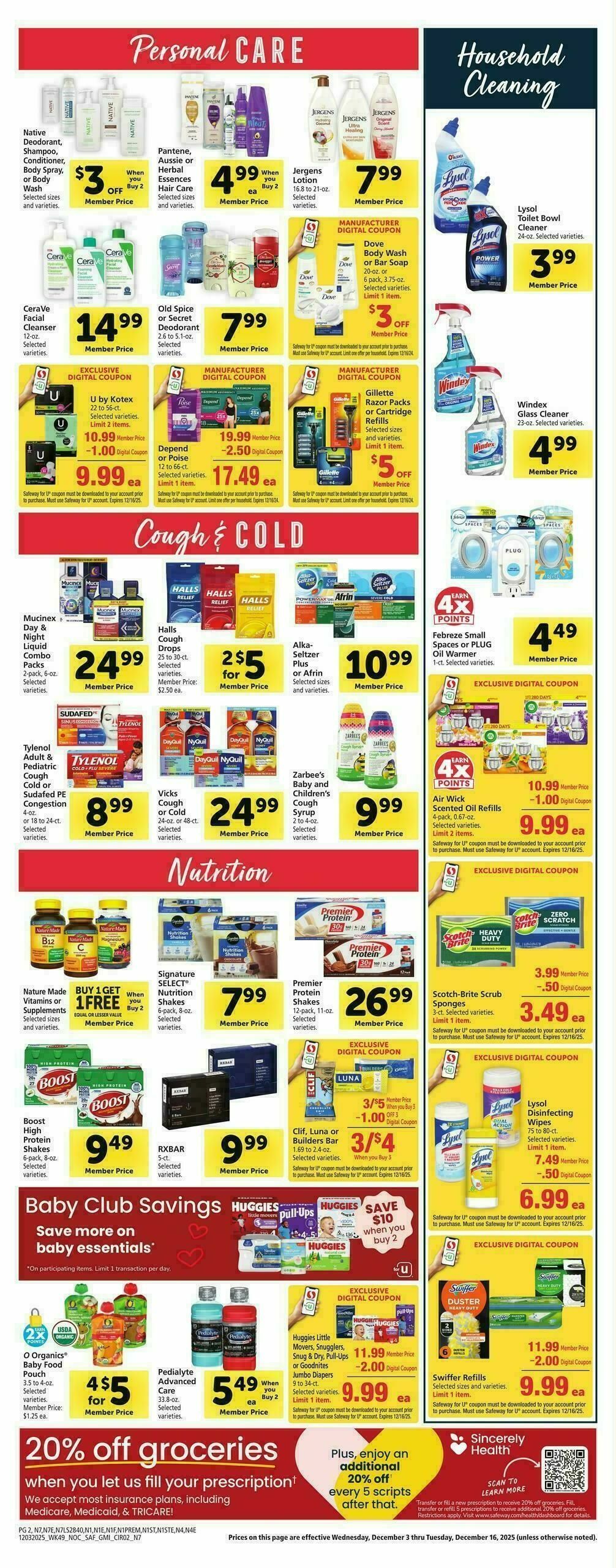 Safeway Weekly Ad from December 3