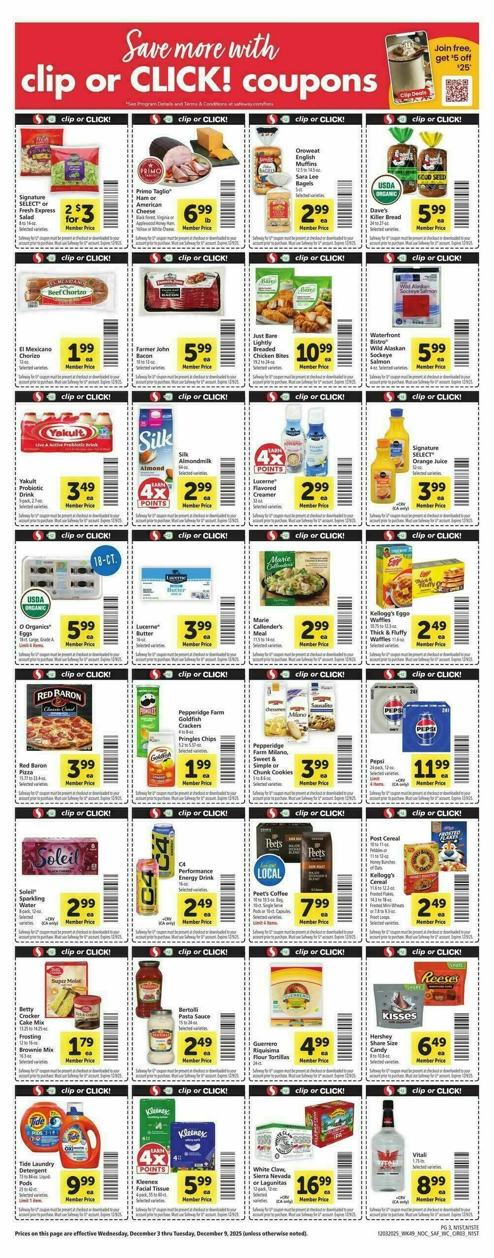 Safeway Weekly Ad from December 3