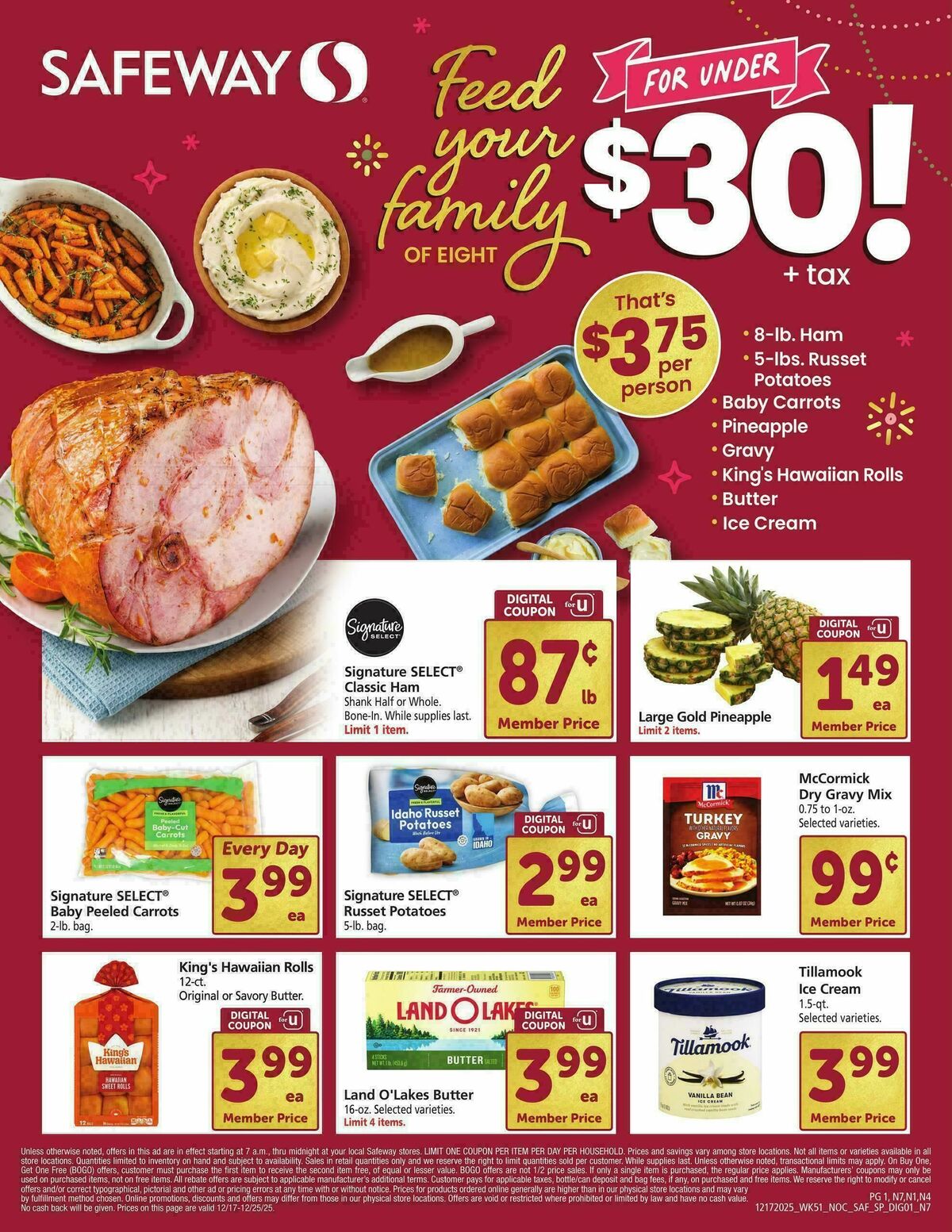 Safeway Specialty Publication Weekly Ad from December 17