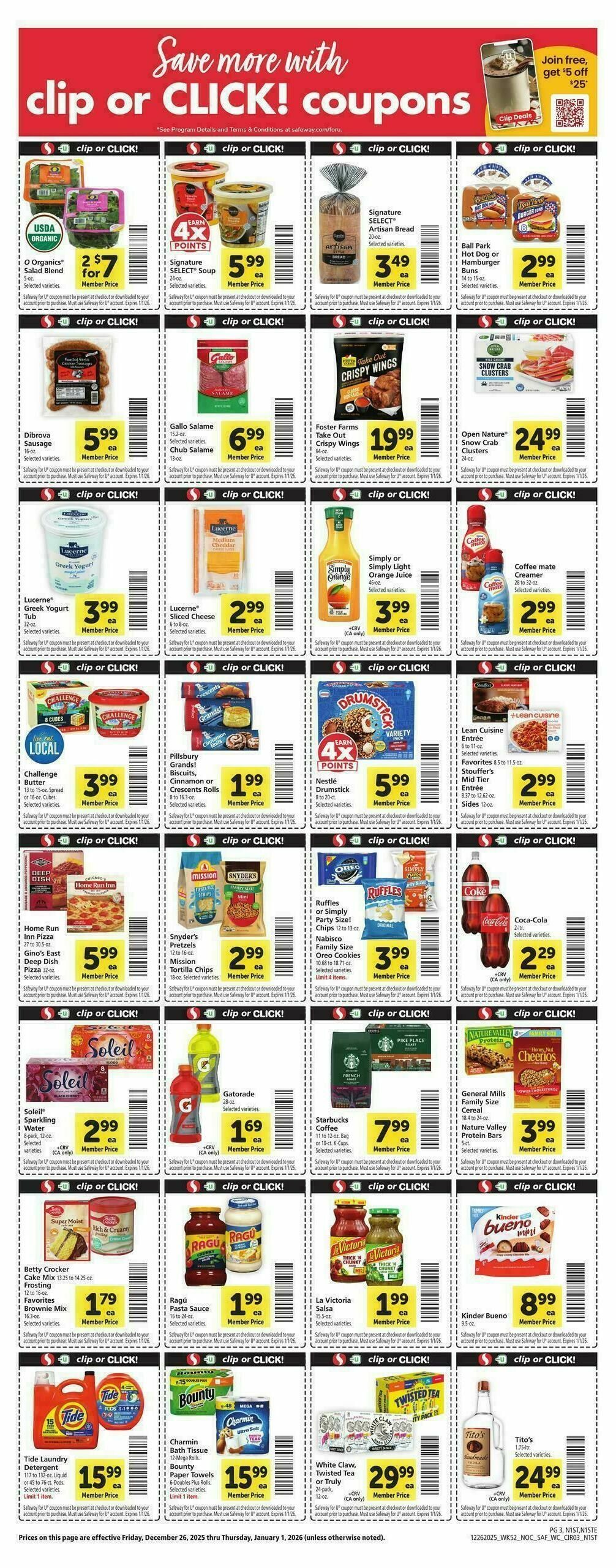 Safeway Weekly Ad from December 26