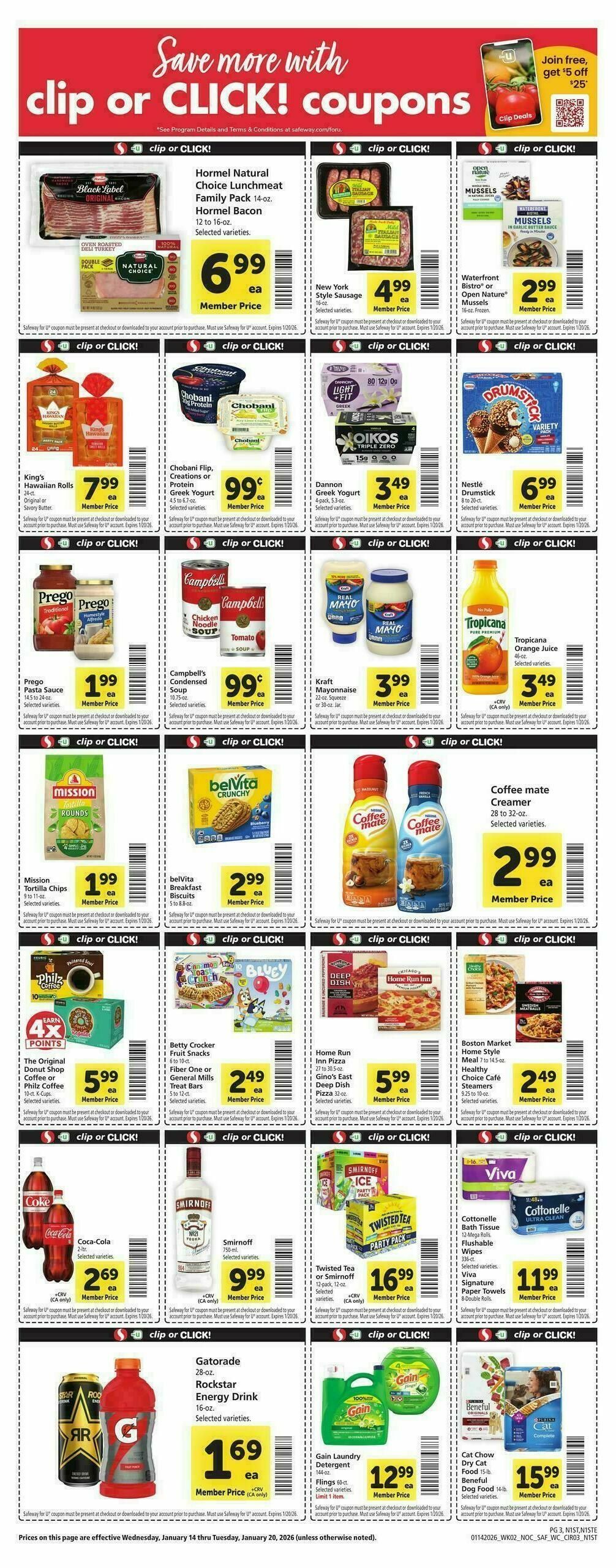 Safeway Weekly Ad from January 14