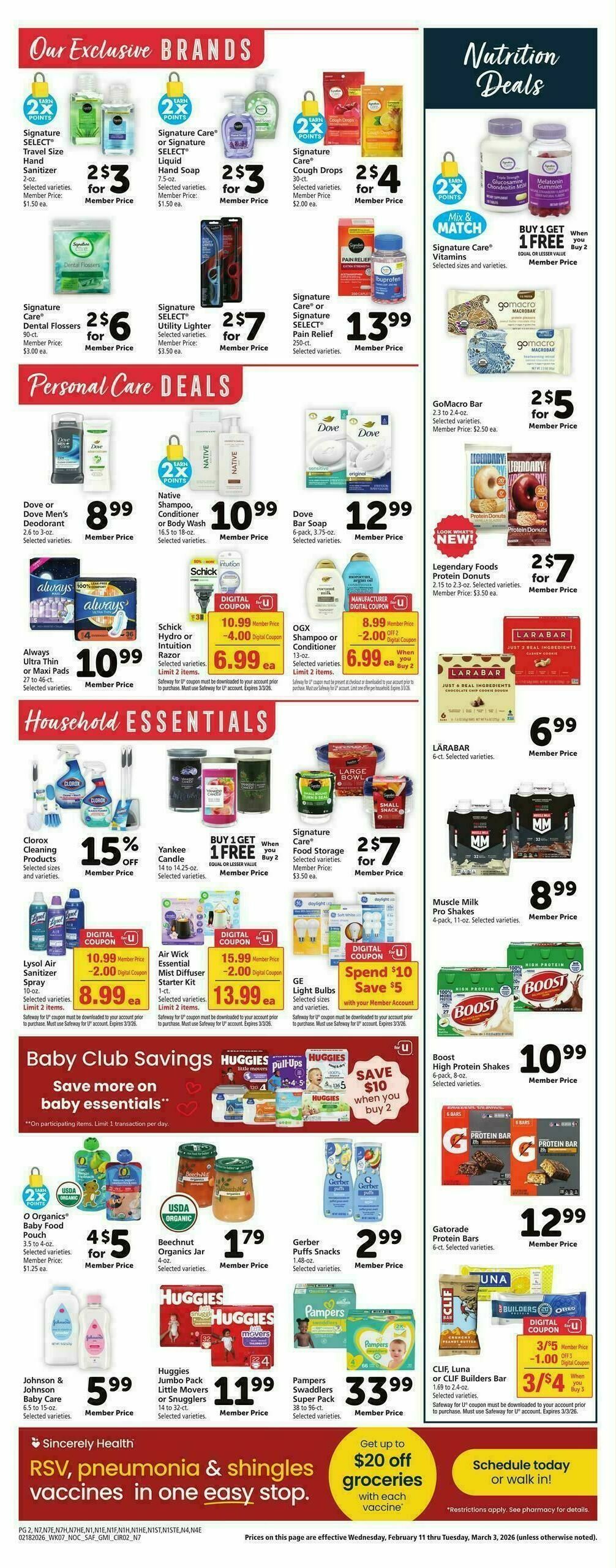 Safeway Weekly Ad from February 18